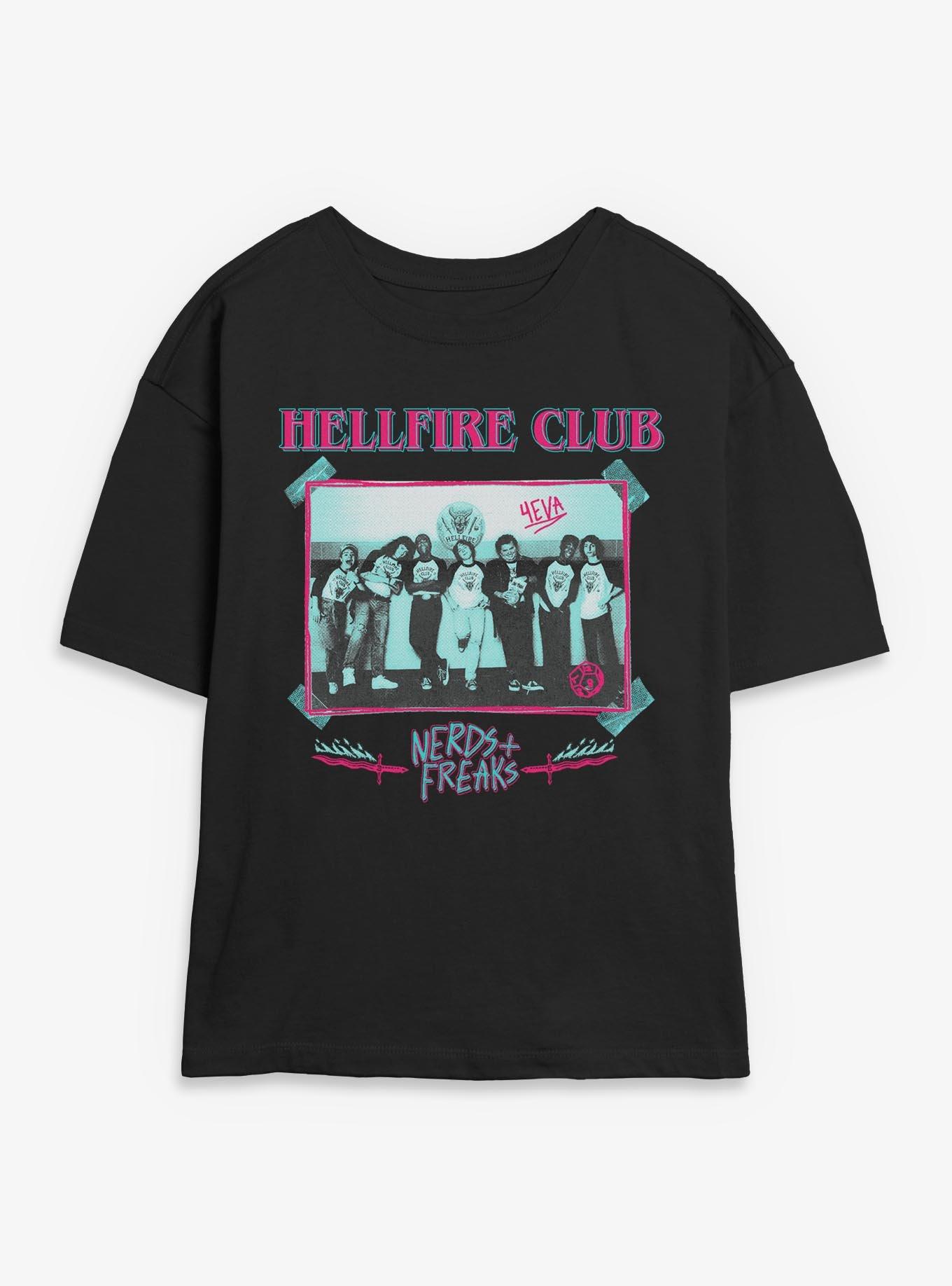 Stranger Things Hellfire Club Group Girls Skimmer T-Shirt, , hi-res