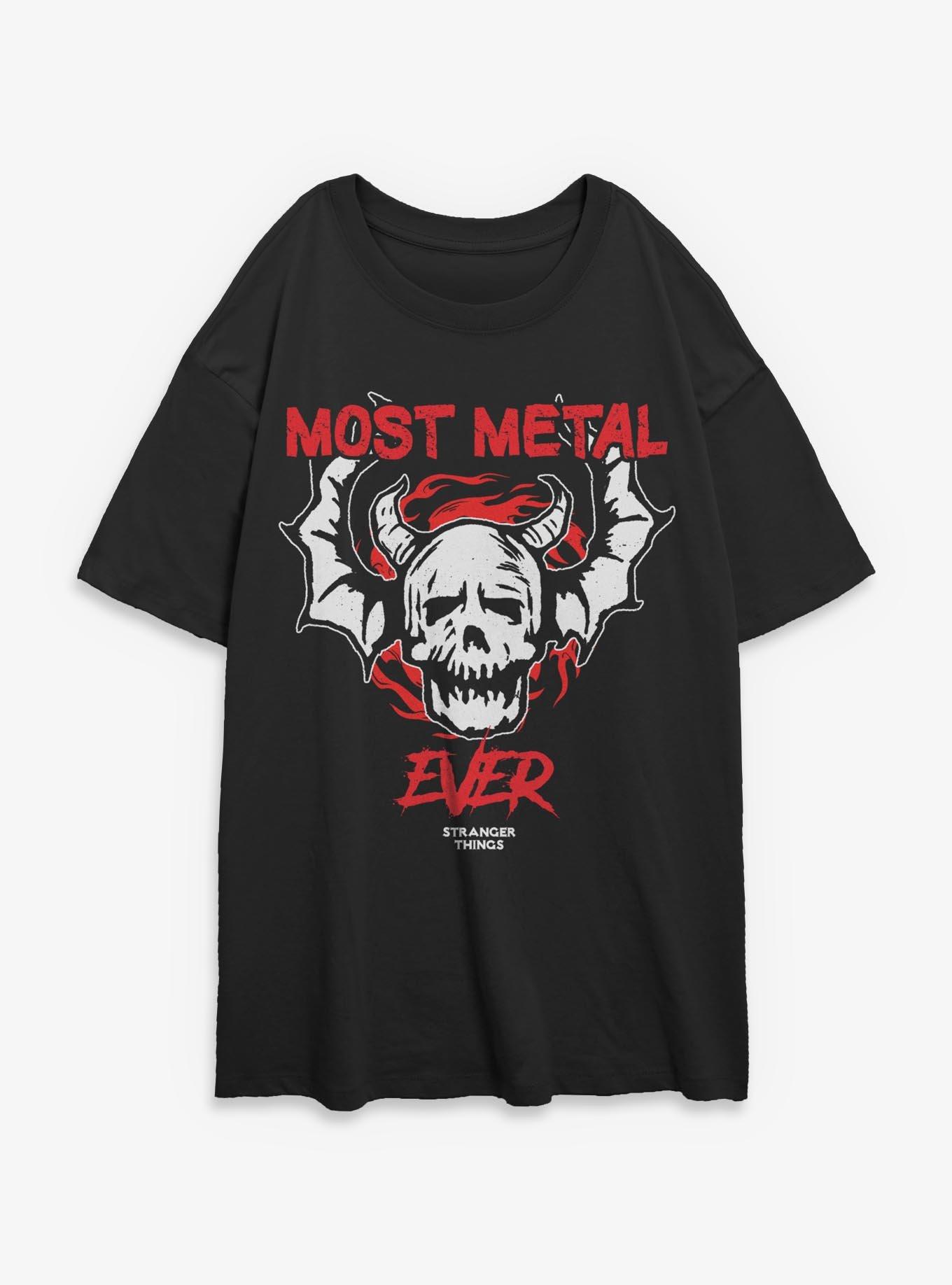 Stranger Things Most Metal Ever Girls Oversized T-Shirt, , hi-res