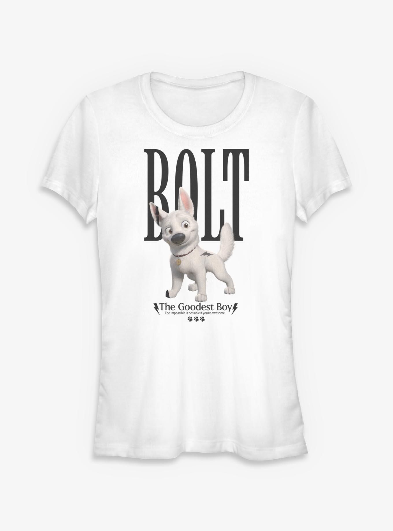 Disney Bolt The Impossible Is Possible If You're Awesome Girls T-Shirt, WHITE, hi-res view 1