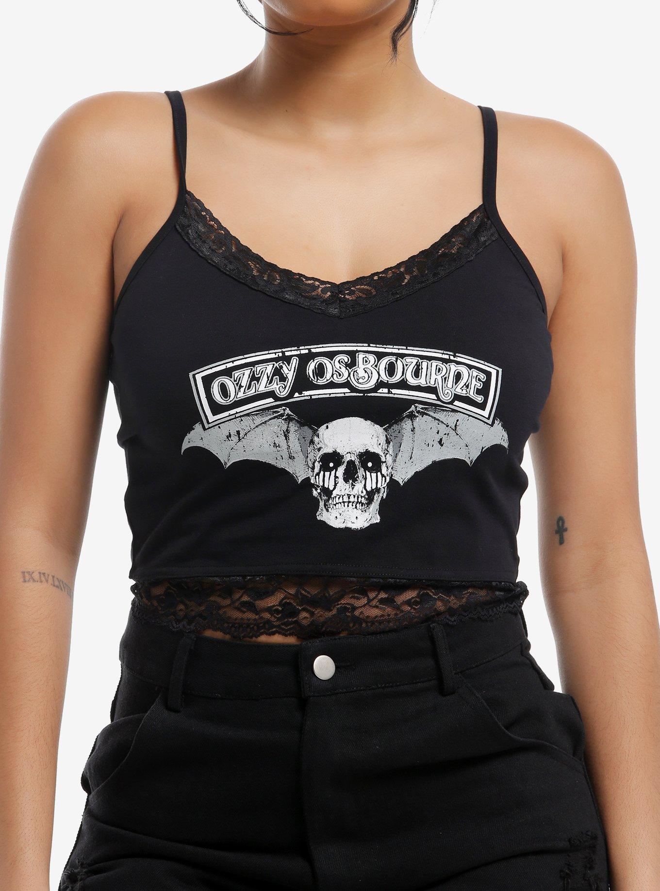 トップス ozz on skull zip camisole vest Ozzy Osbourne Skull Bat Cami | Hot Topic