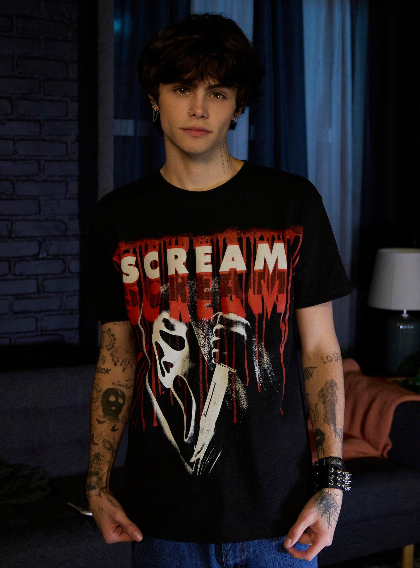 Scream Ghost Face Drip T-Shirt, , hi-res