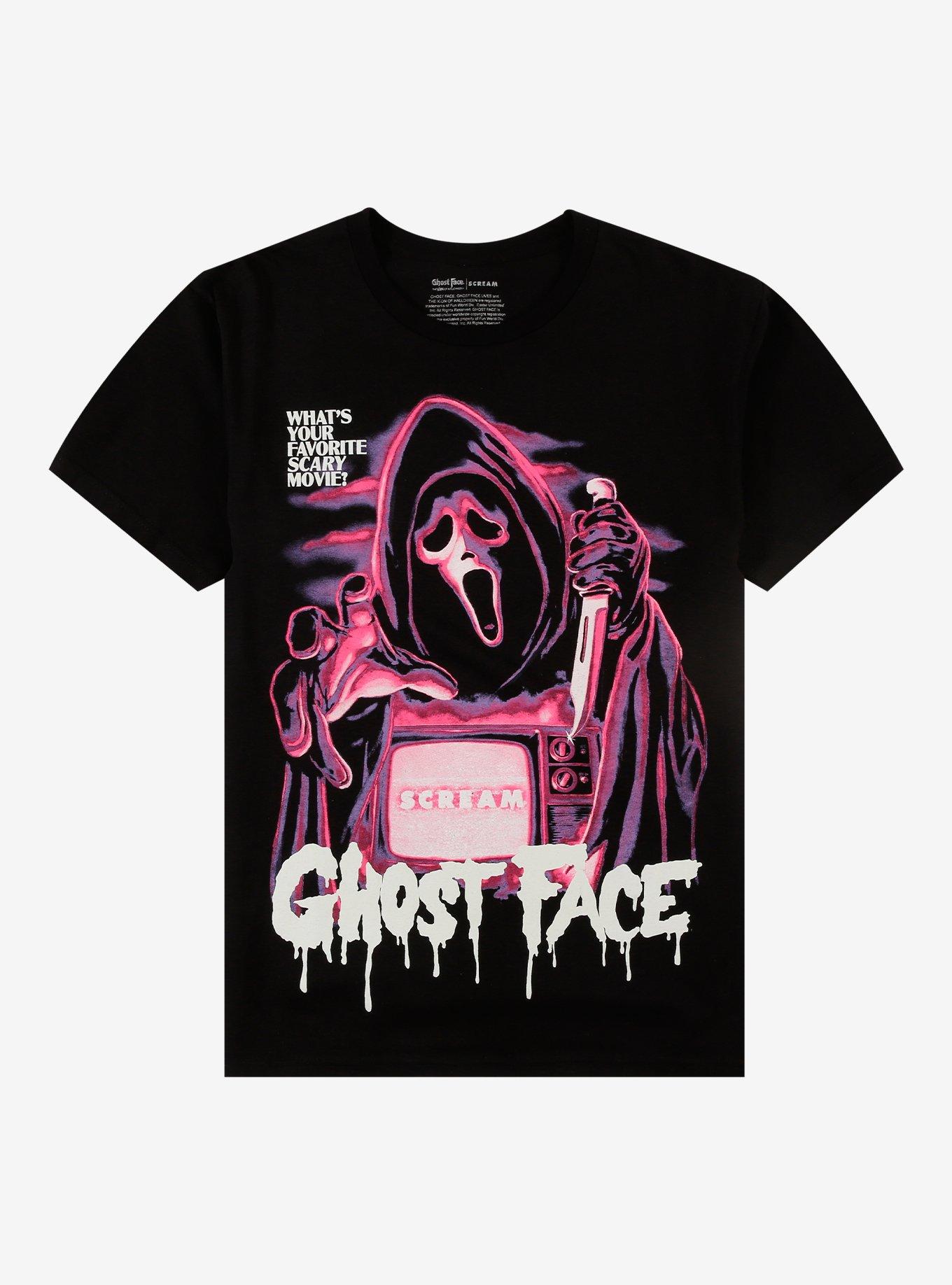Scream Ghost Face Pink TV T-Shirt, , hi-res