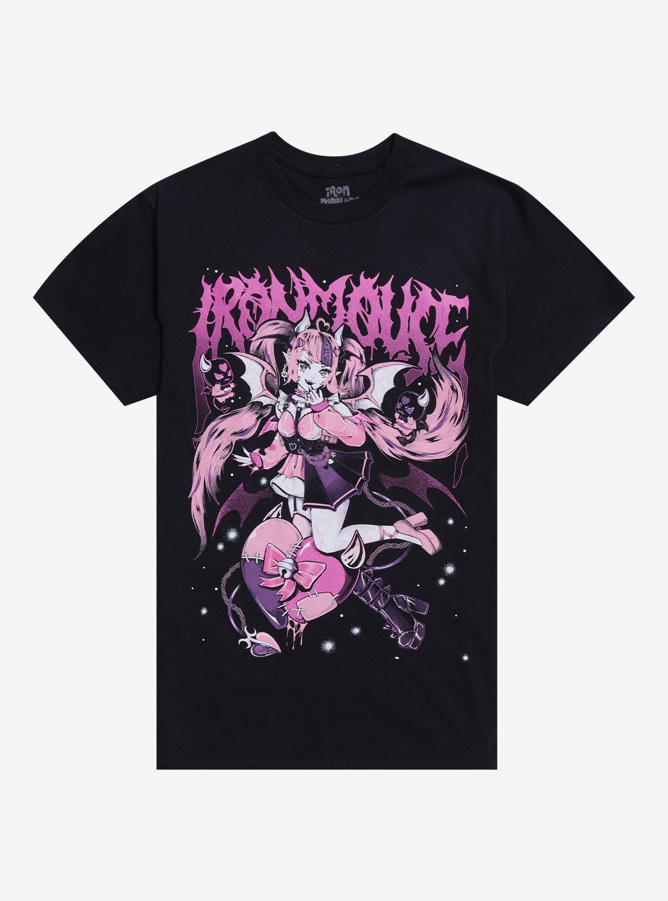 Ironmouse Portrait Metal T-Shirt By Cosmic Boop