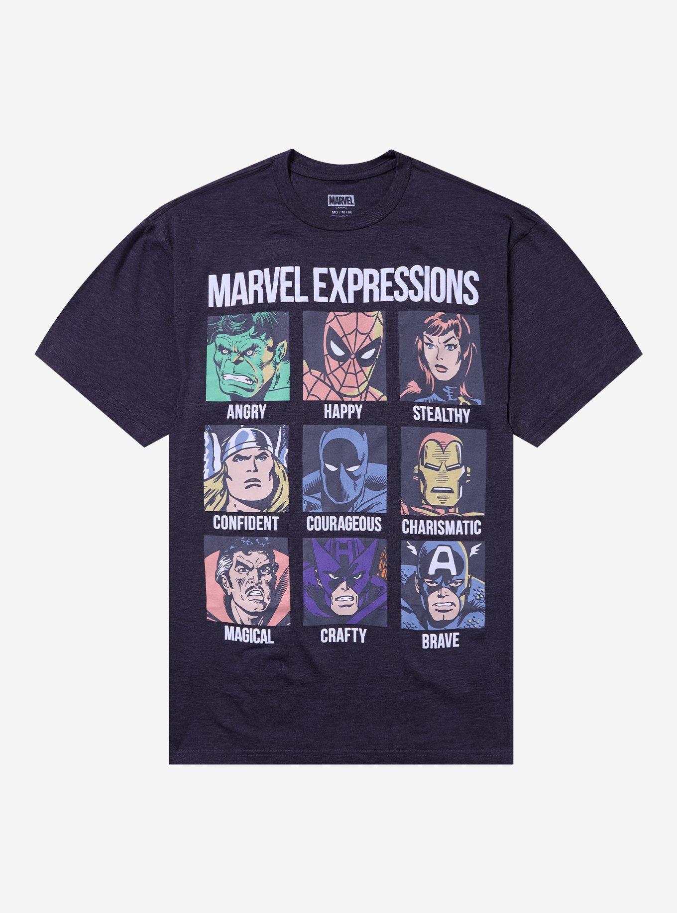 Marvel Avengers Expressions Grid T-Shirt