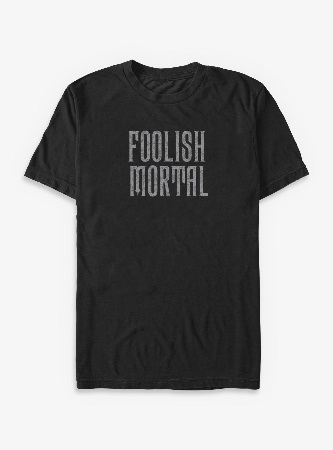 Disney Haunted Mansion Foolish Mortal Text Big & Tall T-Shirt
