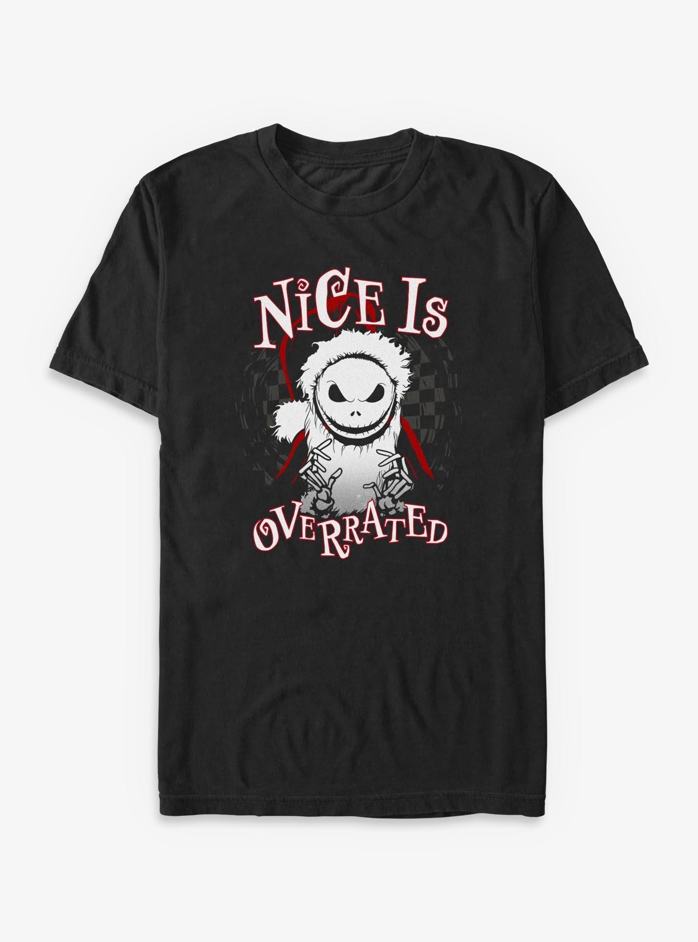 Disney The Nightmare Before Christmas Santa Jack Nice Is Overrated Big & Tall T-Shirt, , hi-res