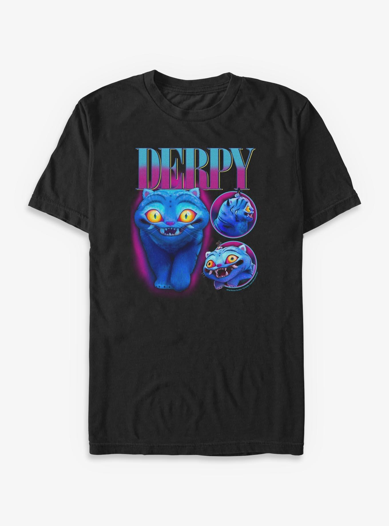 KPop Demon Hunters Derpy Tiger Montage Big & Tall T-Shirt
