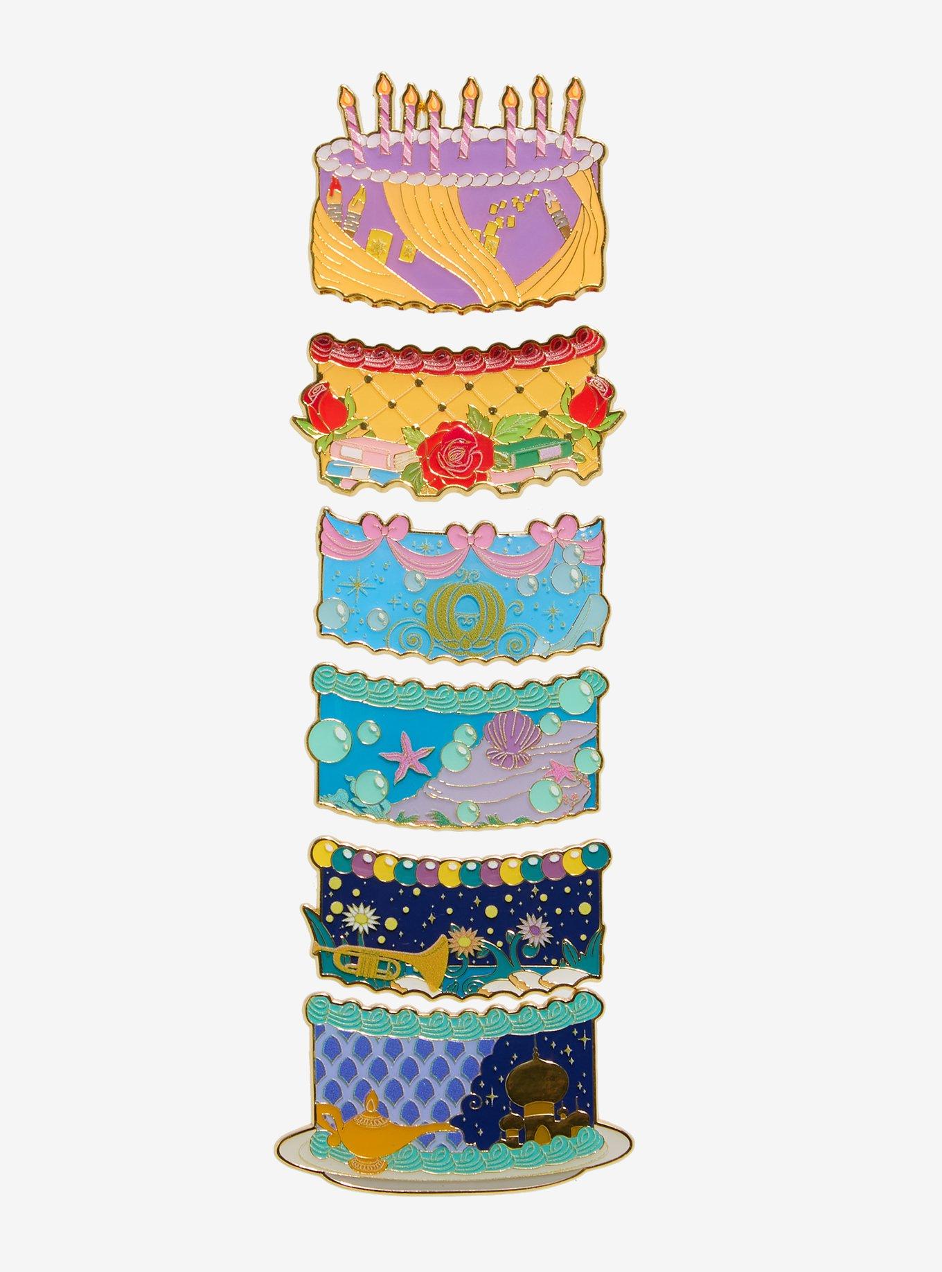 Loungefly Disney Princess Layer Cake Blind Box Enamel Pin Hot Topic Exclusive, , hi-res