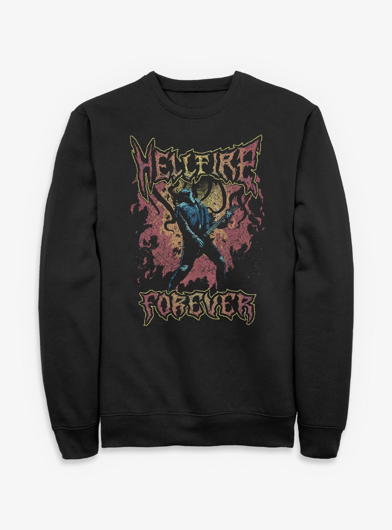 Stranger Things Eddie Munson Hellfire Forever Sweatshirt Hot Topic Exclusive