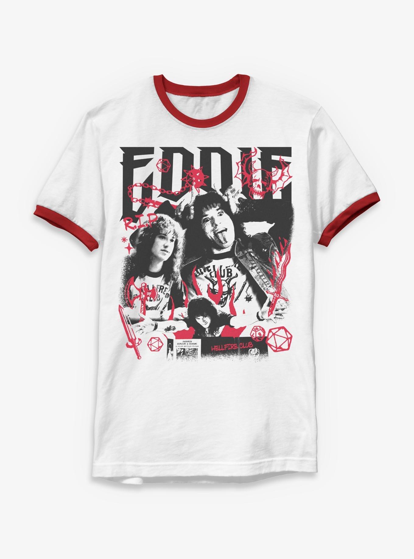 Stranger Things Eddie Munson Collage Ringer T-Shirt