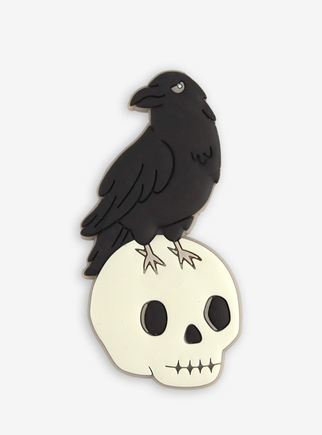 LuxCups Raven Skull Magnet, , hi-res