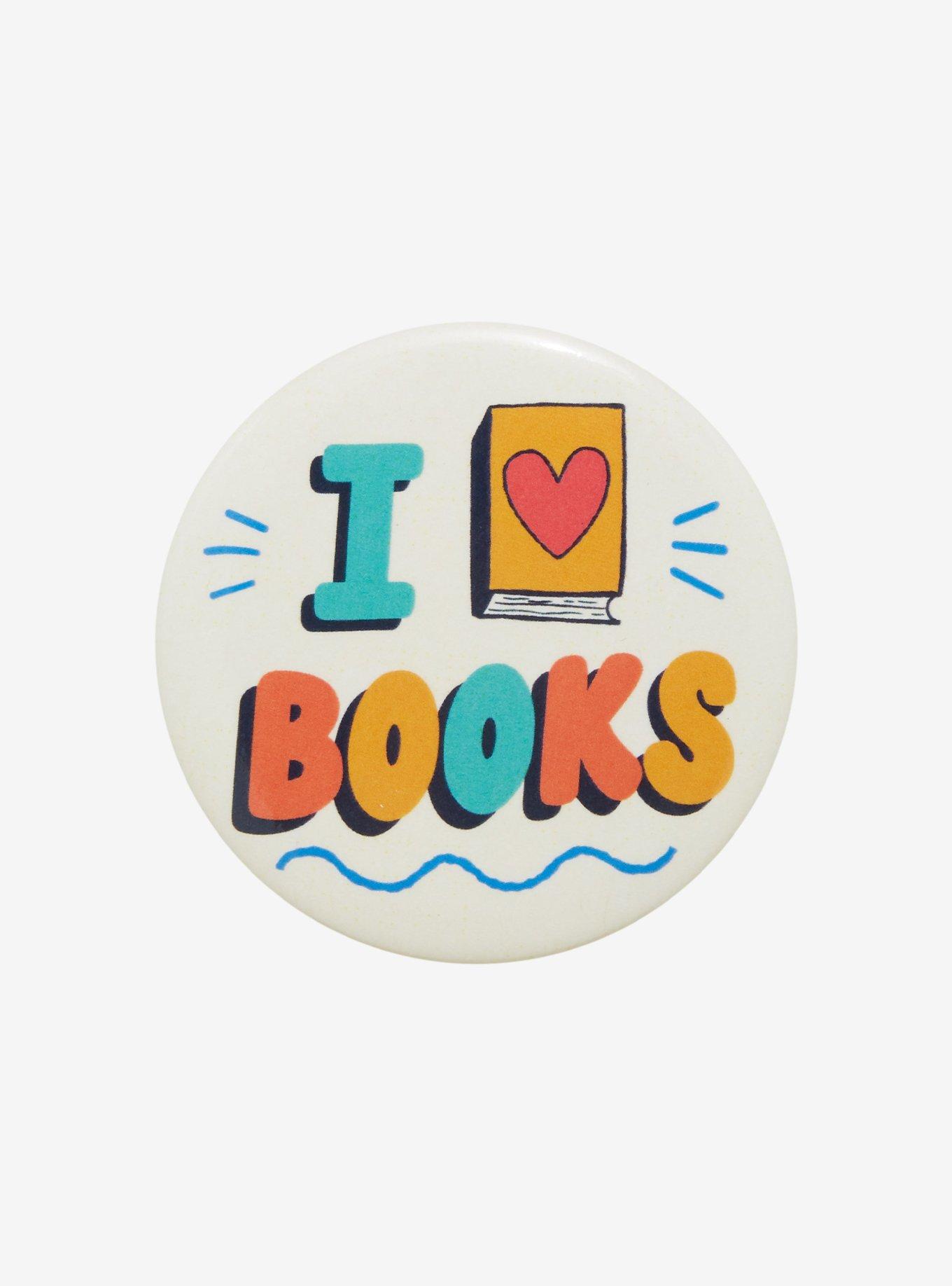 I Love Books Circular Magnet, , hi-res