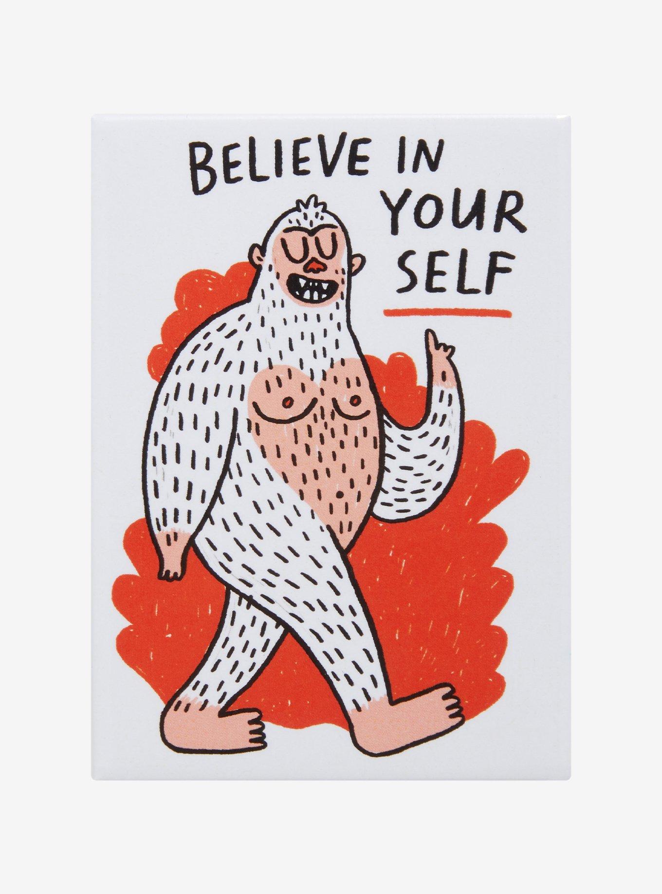 Bigfoot Believe Magnet By Gemma Correll, , hi-res