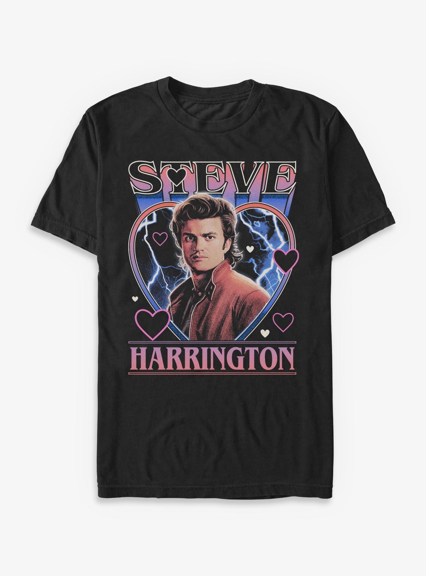 Stranger Things Steve Harrington Hearts T-Shirt Hot Topic Exclusive, , hi-res