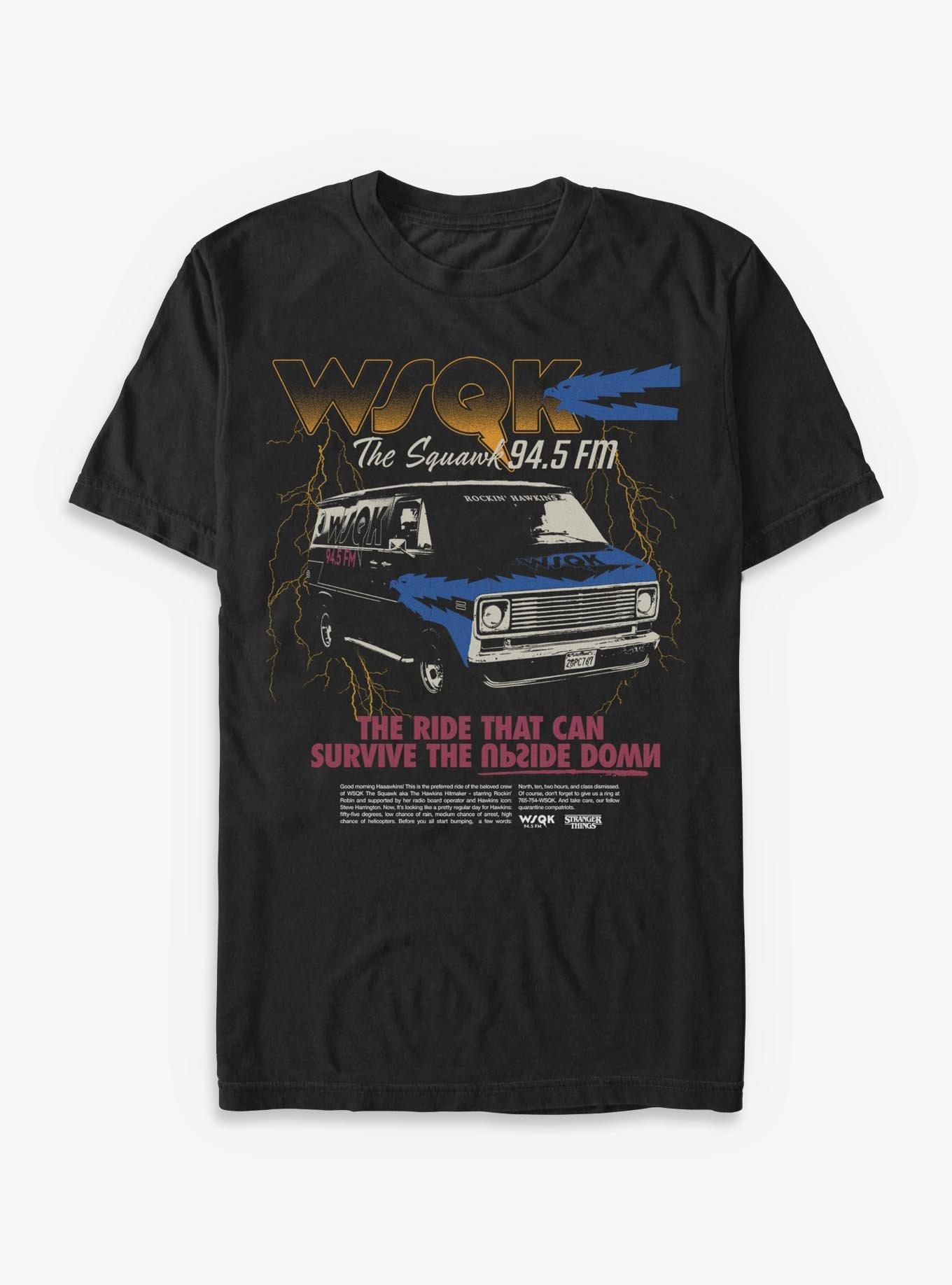 Stranger Things WSQK The Squawk Van T-Shirt Hot Topic Exclusive, , hi-res