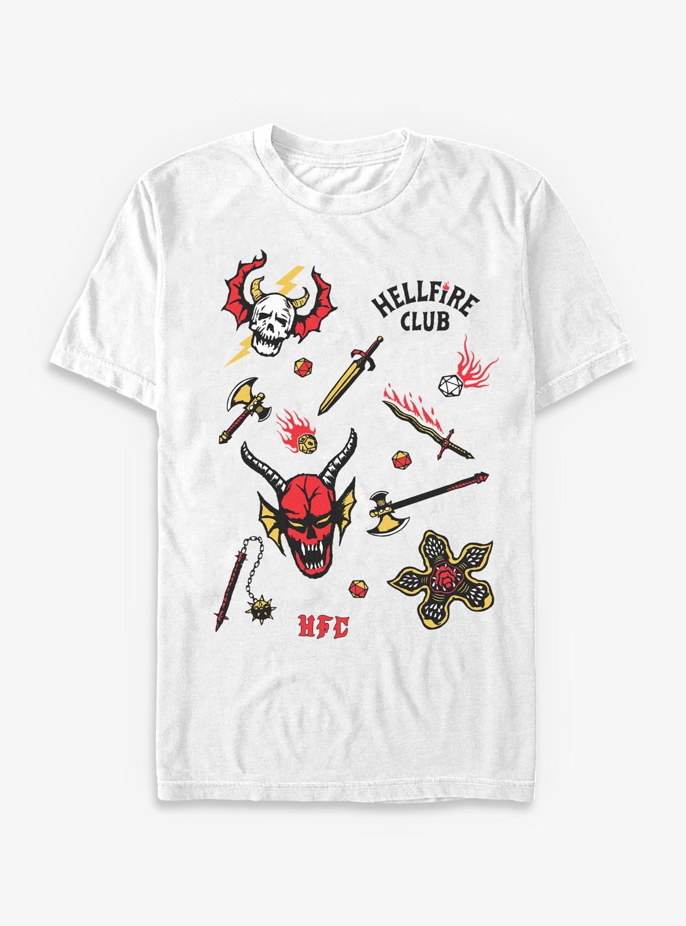 Stranger Things Tattoo Flash Sheet T-Shirt, , hi-res