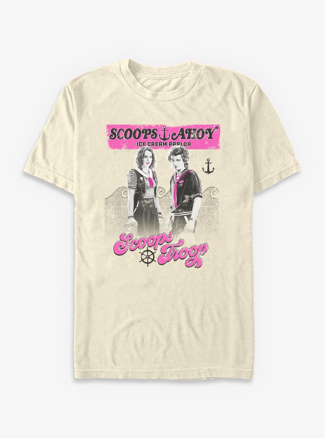 Stranger Things Steve and Robin Scoops Troop T-Shirt