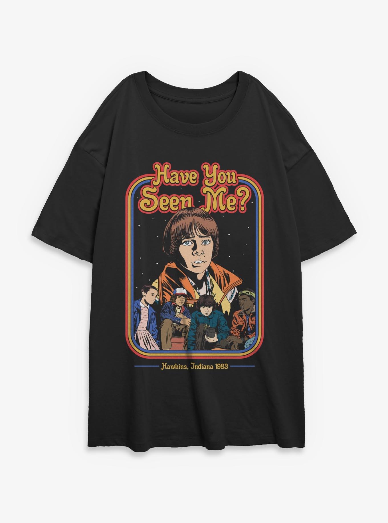 Stranger Things Have You Seen Will Girls Oversized T-Shirt, BLACK, hi-res view 1