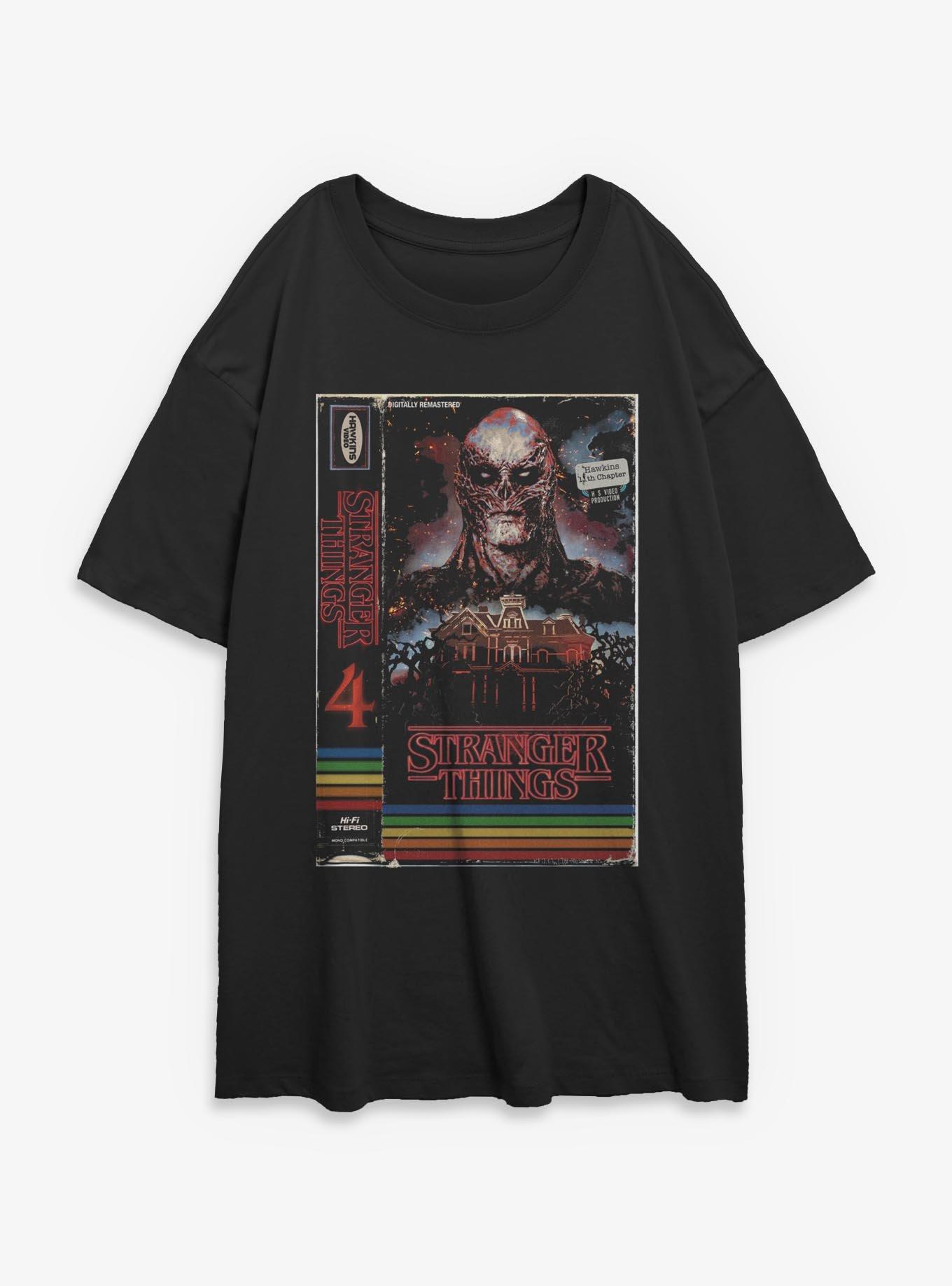 Stranger Things Vecna Tape Girls Oversized T-Shirt