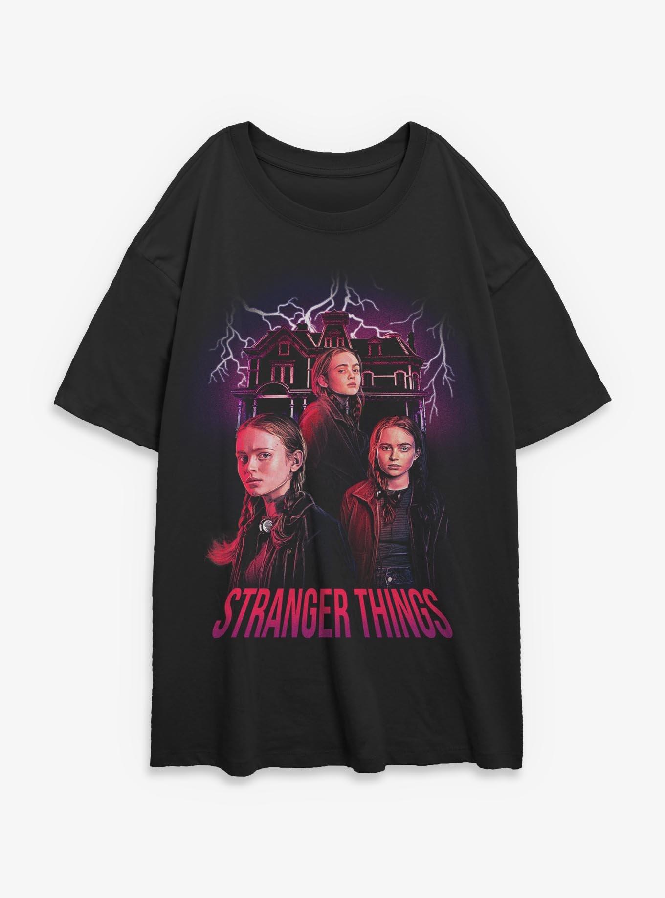 Stranger Things Max Mayfield Collage Girls Oversized T-Shirt