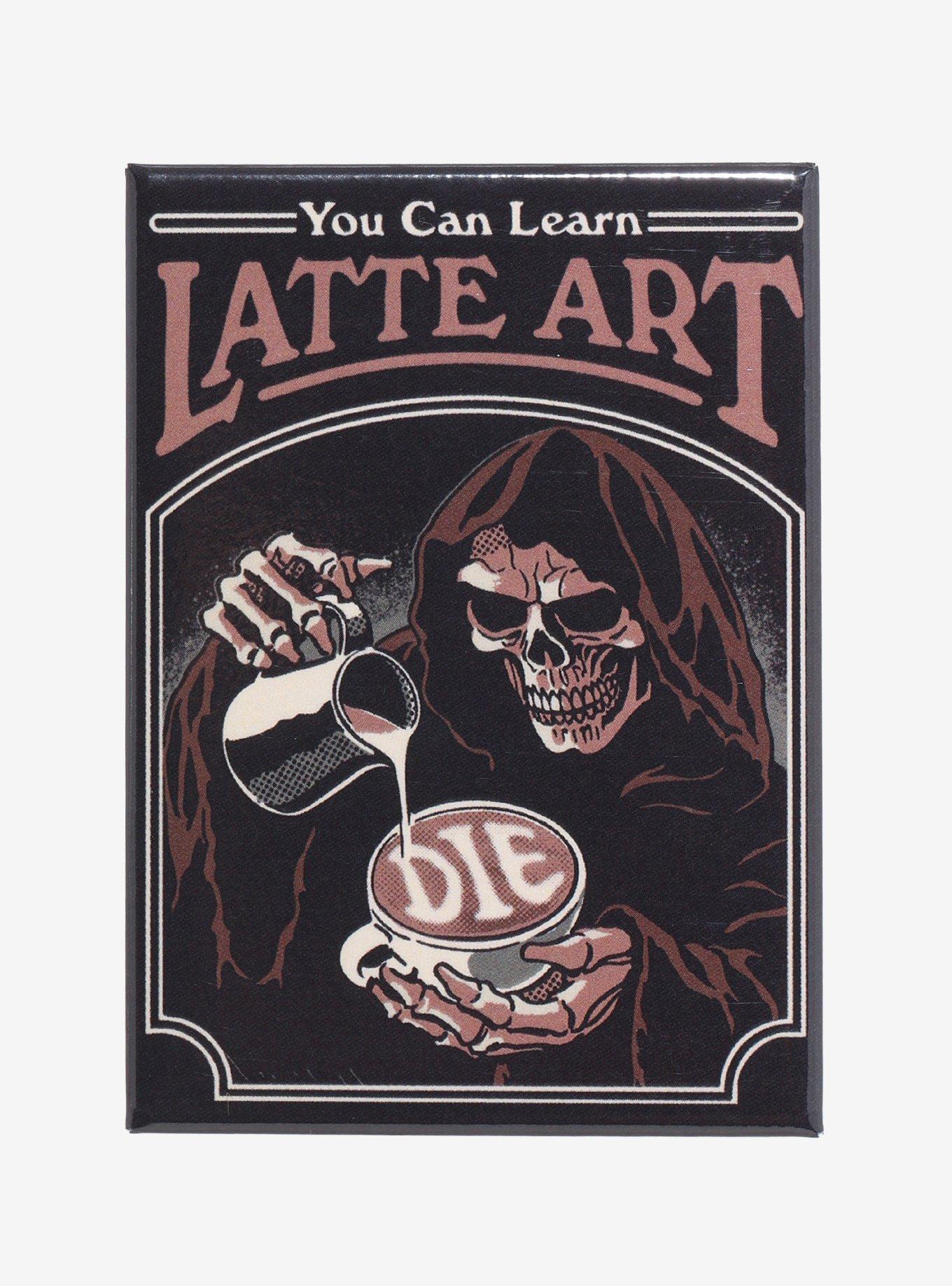 Latte Art Reaper Magnet By Steven Rhodes, , hi-res