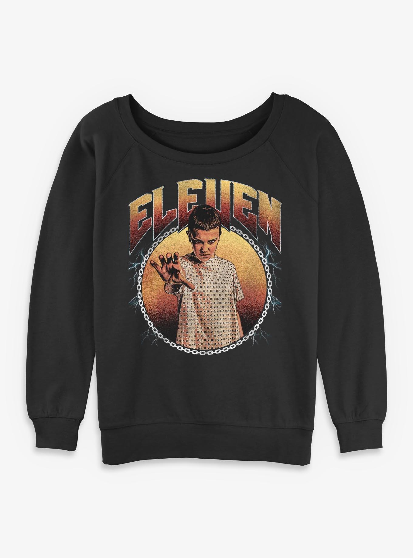 Stranger Things Heavy Metal Eleven Girls Slouchy Sweatshirt