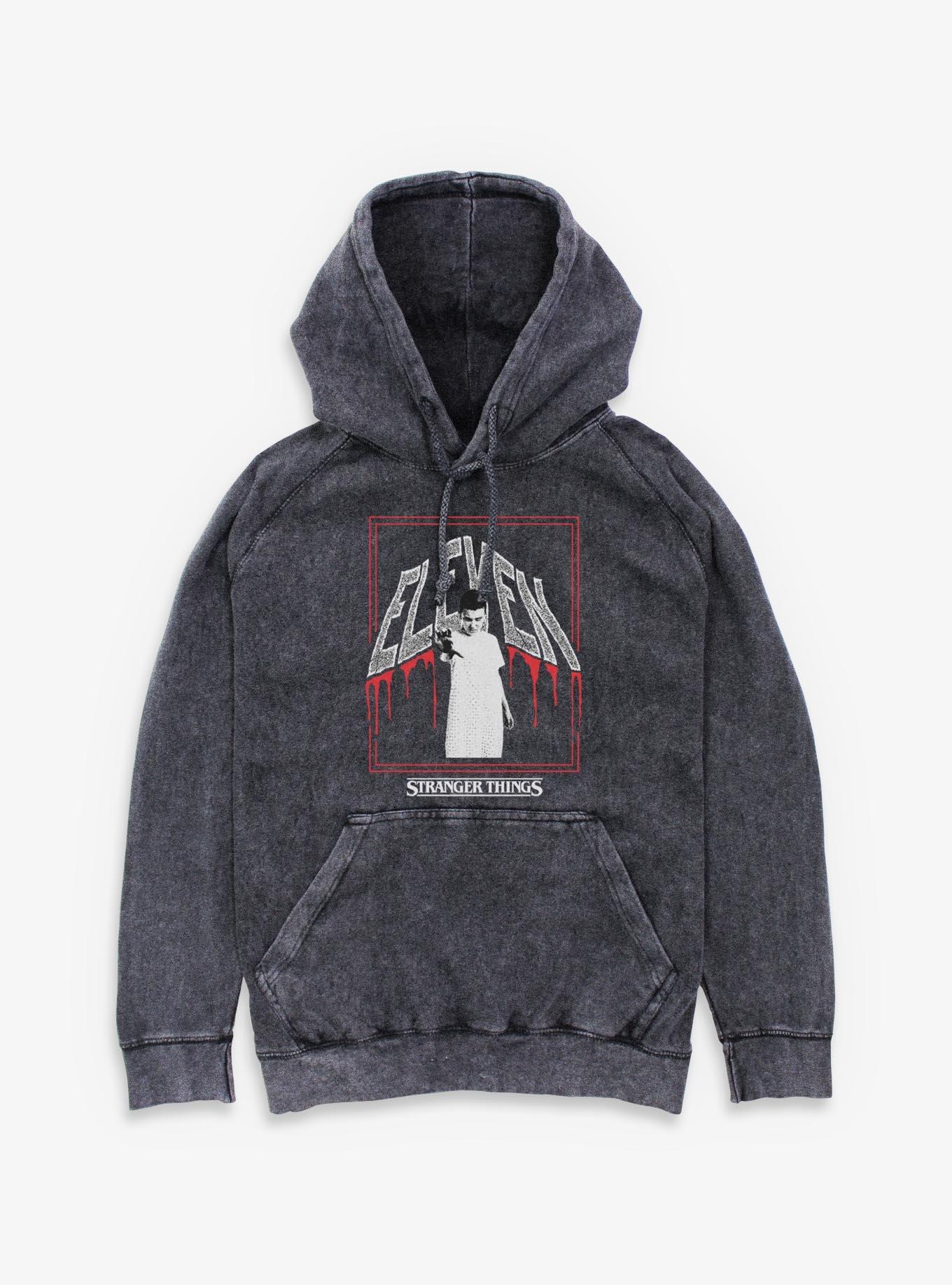 Stranger Things Eleven Boxed Blood Drip Mineral Wash Hoodie