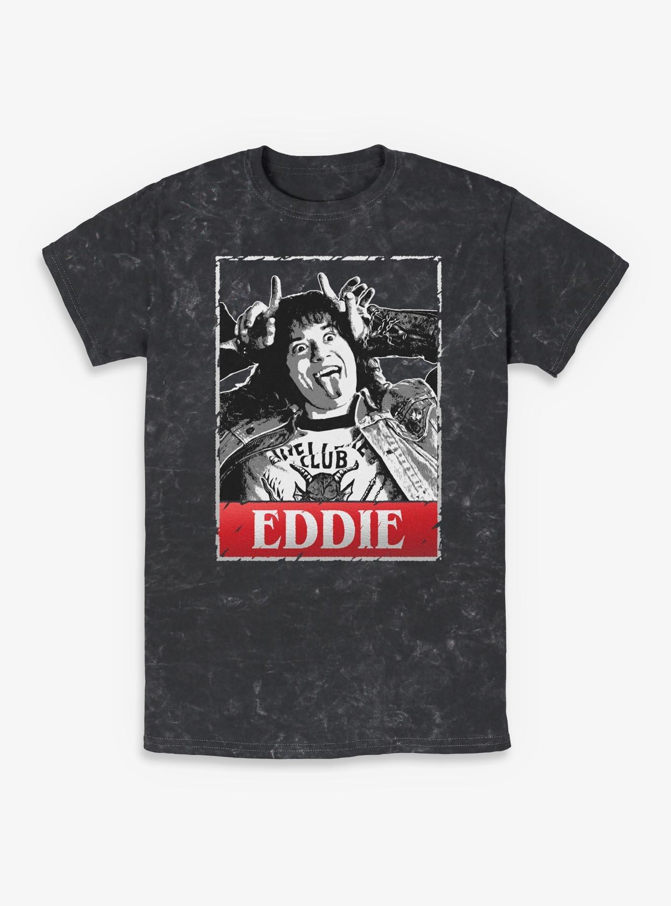 Stranger Things Eddie Munson Horns Mineral Wash T-Shirt, , hi-res