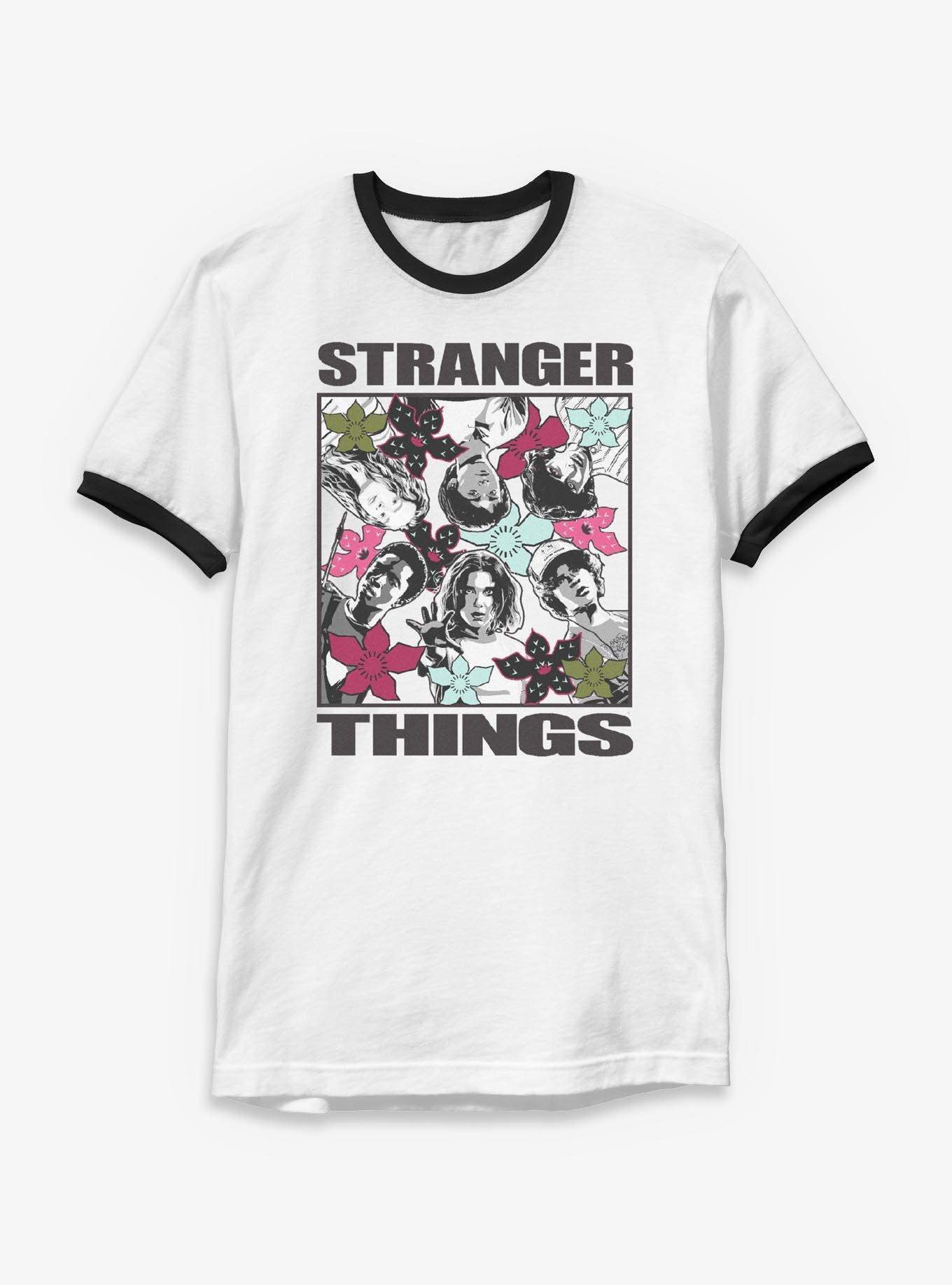 Stranger Things Group Cover Ringer T-Shirt, , hi-res