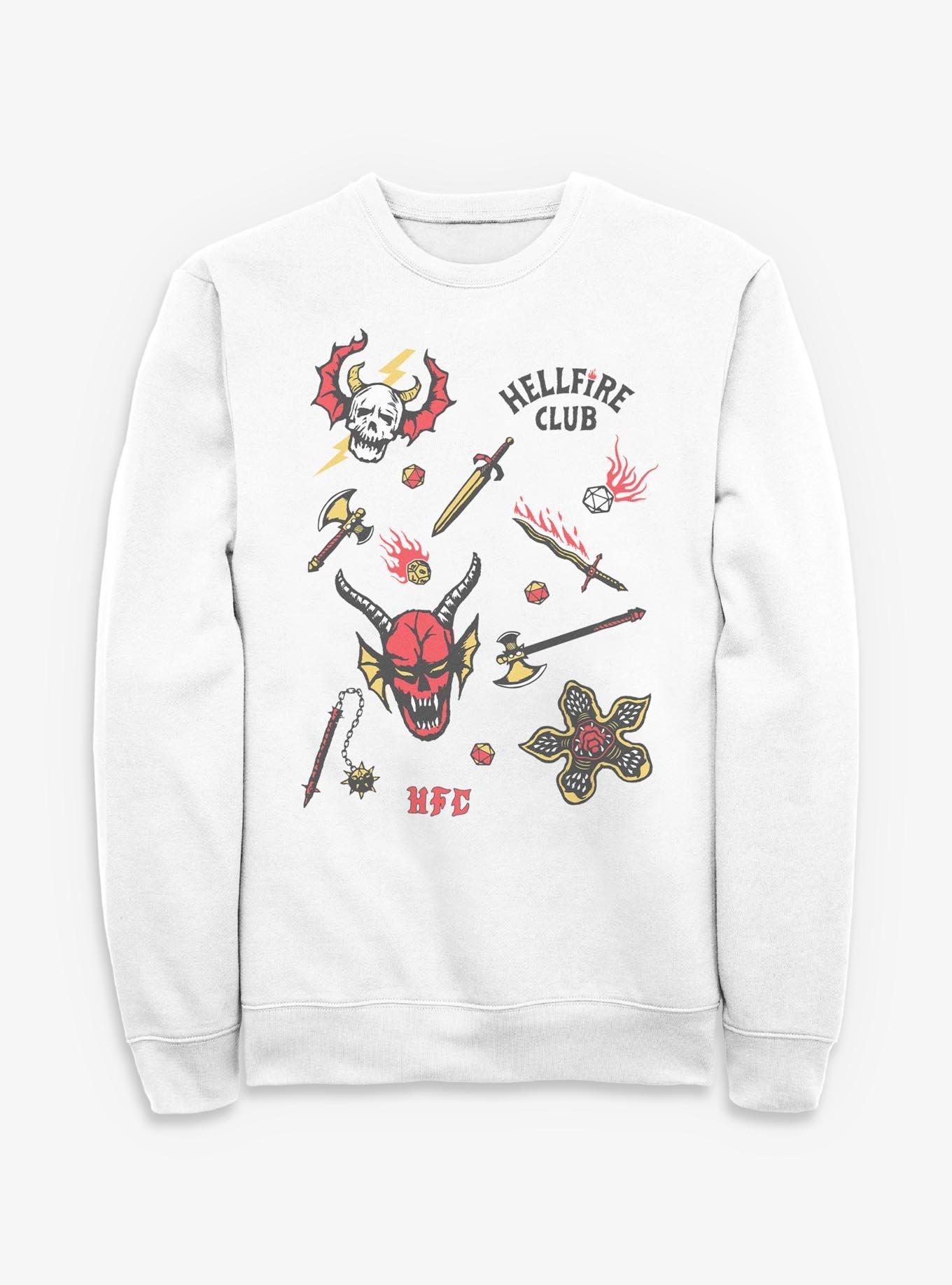 Stranger Things Tattoo Flash Sheet Sweatshirt, , hi-res