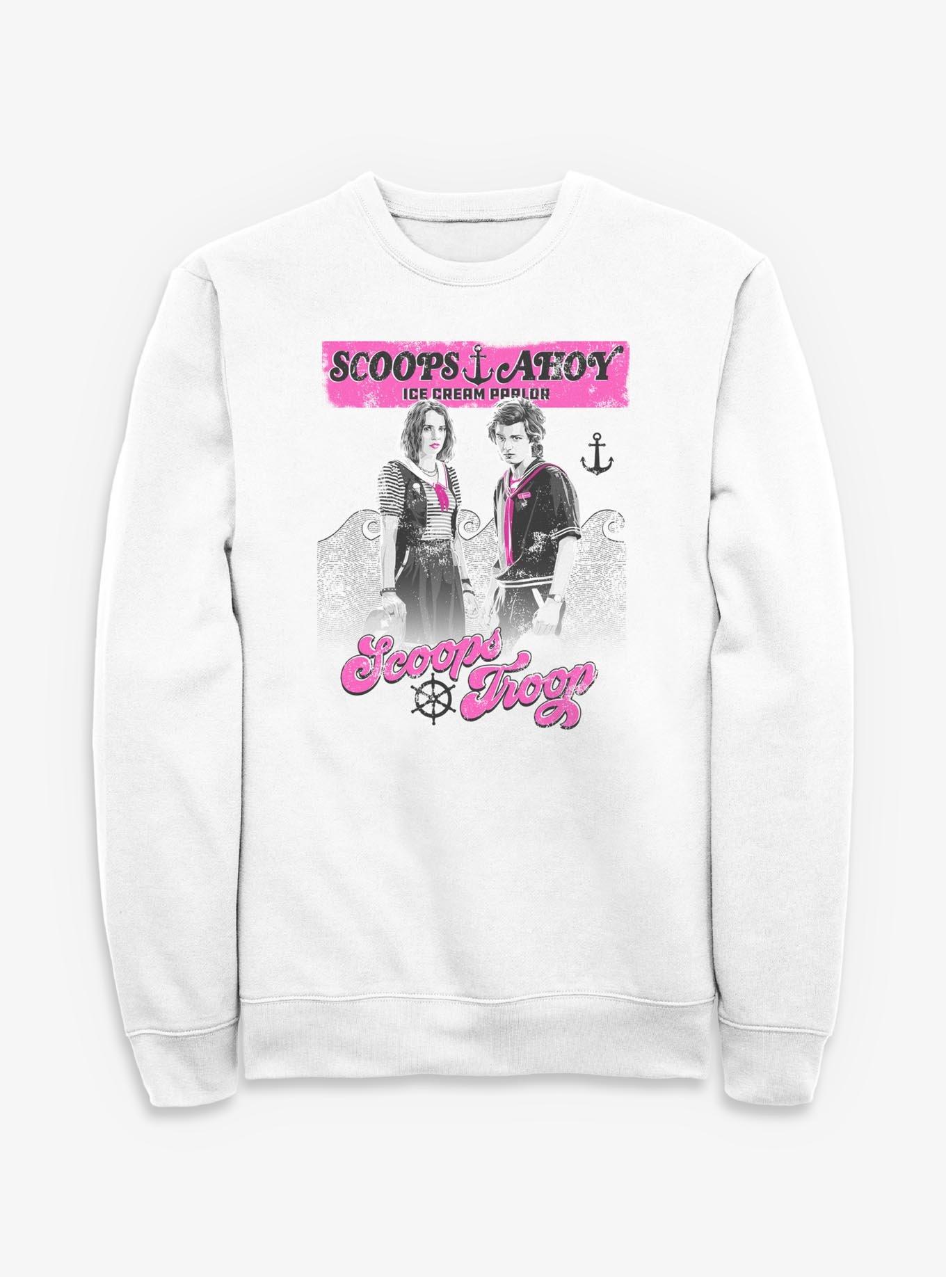 Stranger Things Steve and Robin Scoops Troop Sweatshirt