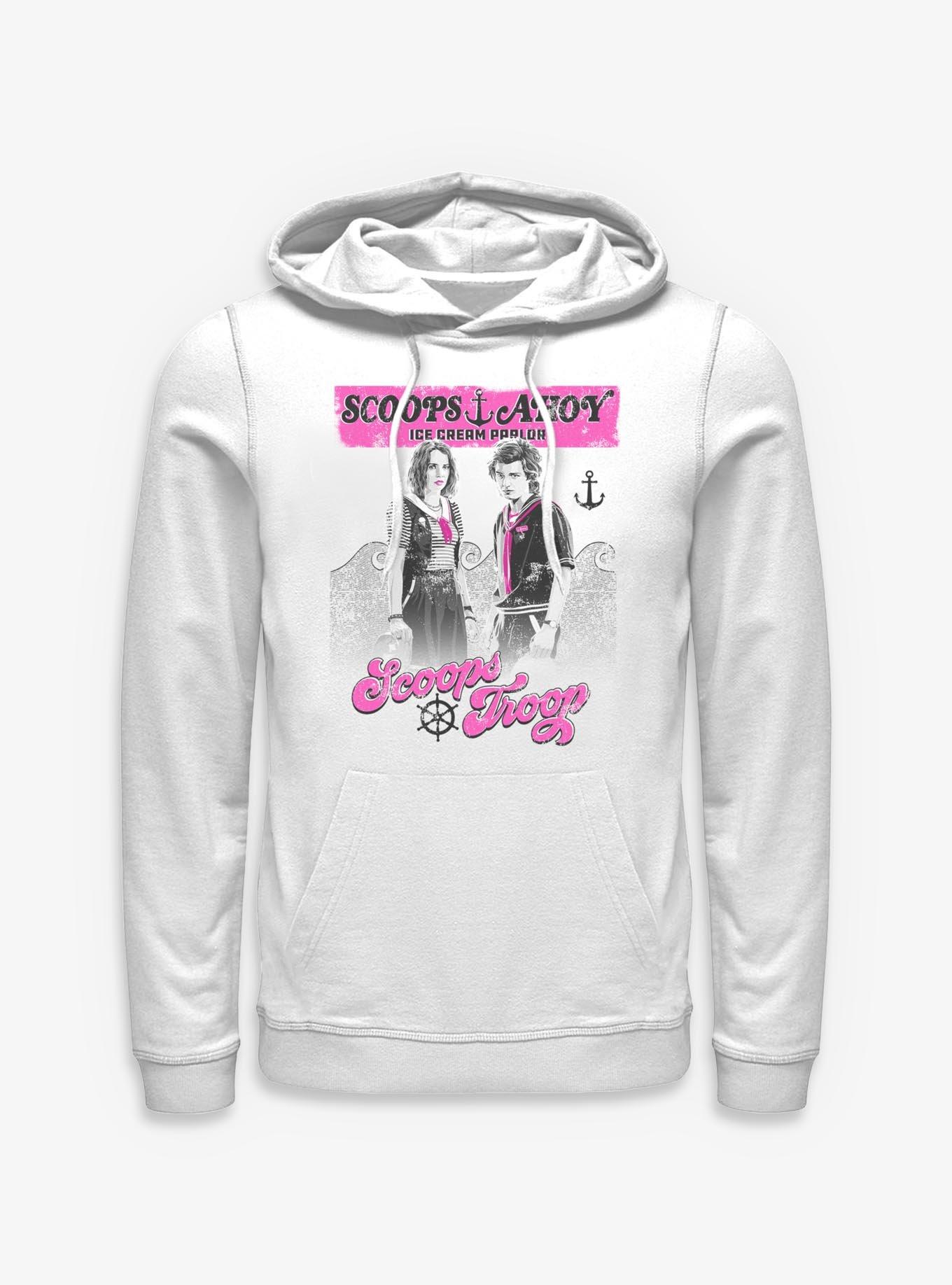 Stranger Things Steve and Robin Scoops Troop Hoodie
