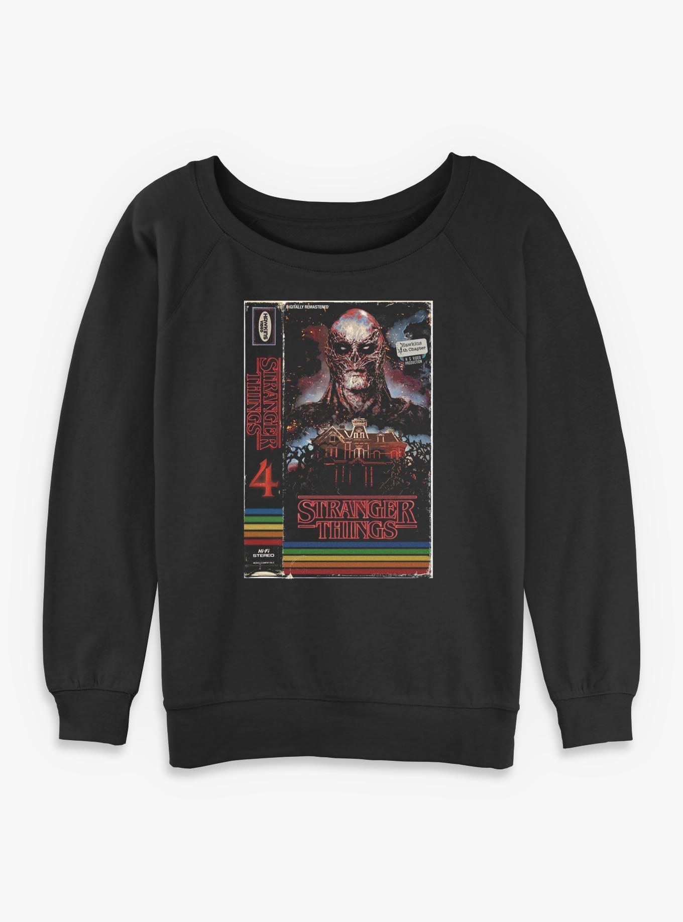Stranger Things Vecna Tape Girls Slouchy Sweatshirt, , hi-res