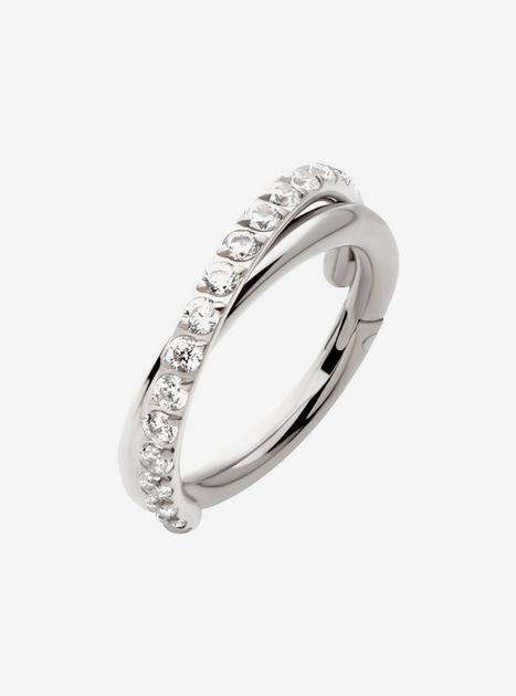 Titanium Bling Twist Hinged Clicker | Hot Topic