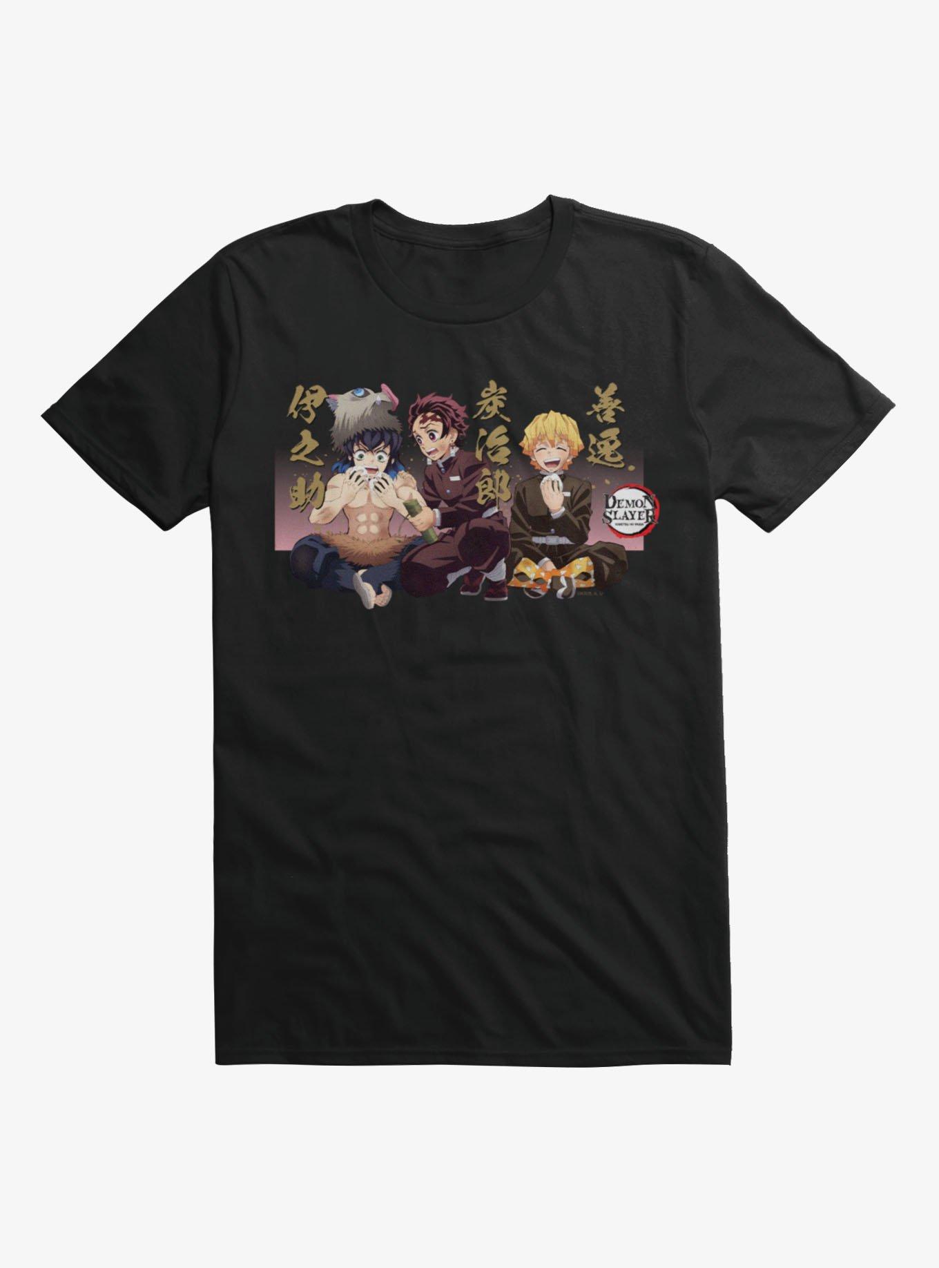 Demon Slayer: Kimetsu No Yaiba Mugen Train Character Snack Break T-Shirt, BLACK, hi-res