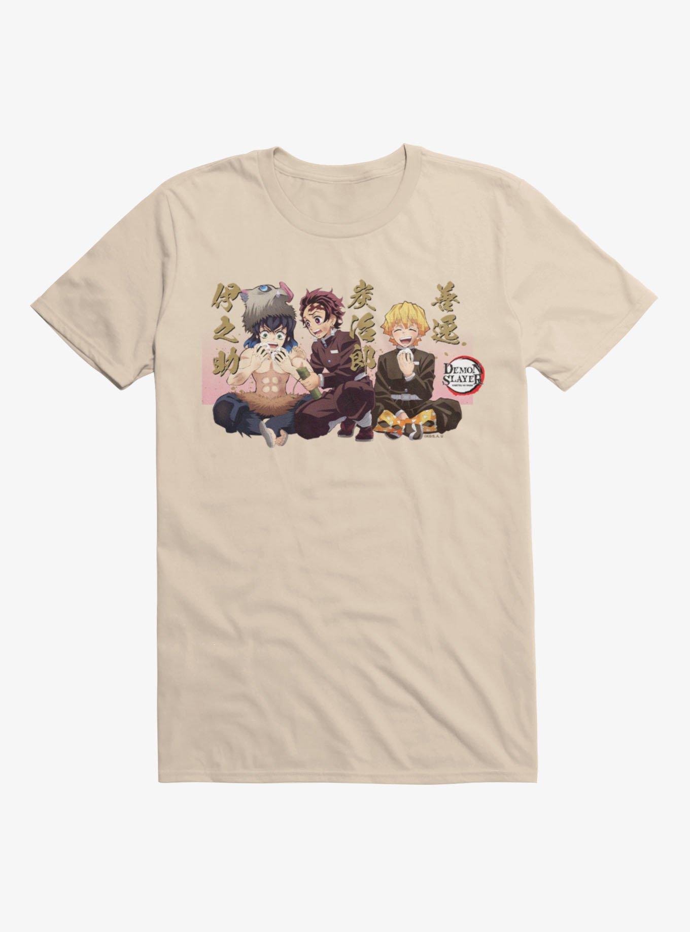 Demon Slayer: Kimetsu No Yaiba Mugen Train Character Snack Break T-Shirt, SAND, hi-res
