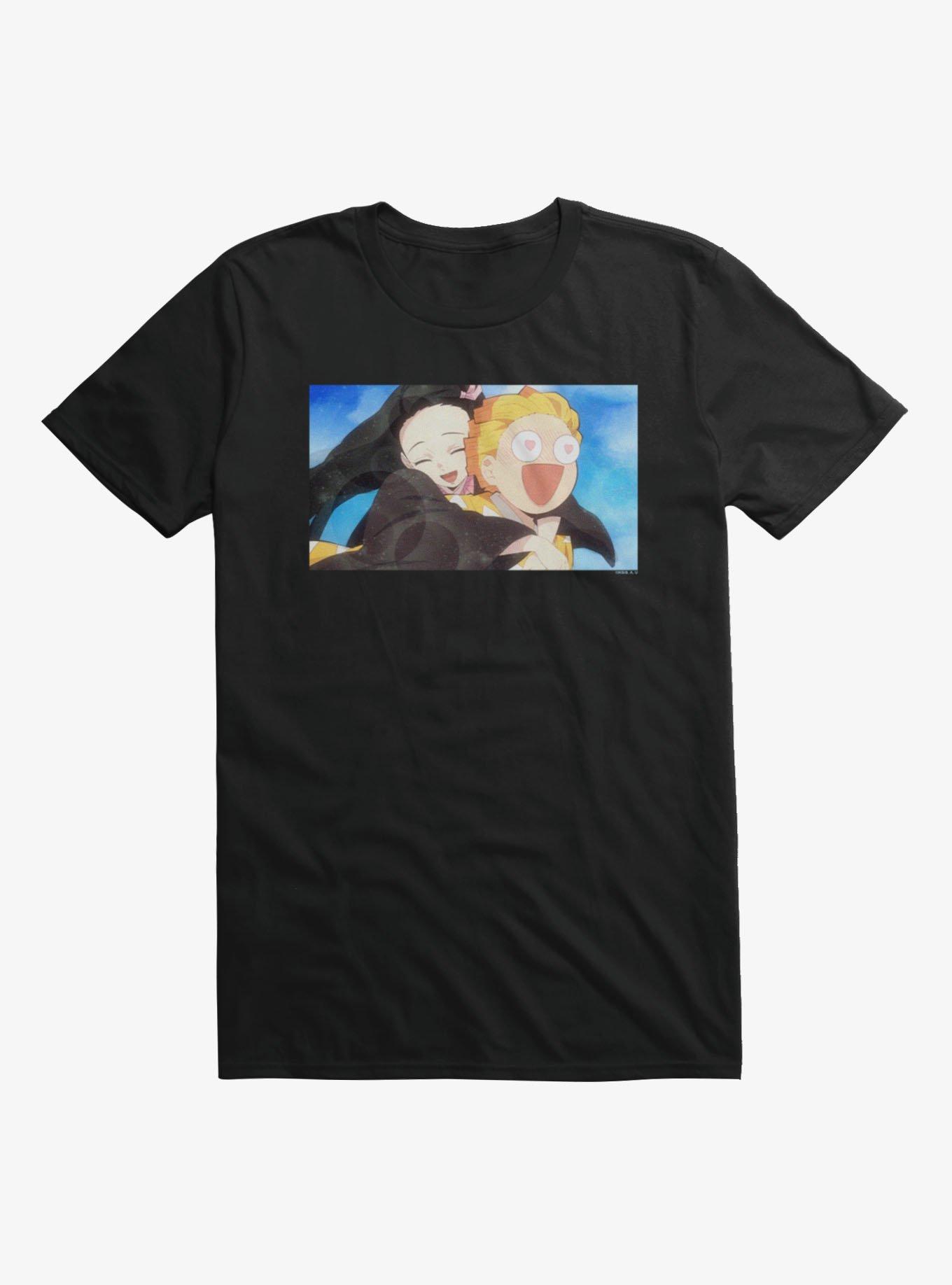Demon Slayer: Kimetsu No Yaiba Lovely Zenitsu & Nezuko T-Shirt, BLACK, hi-res