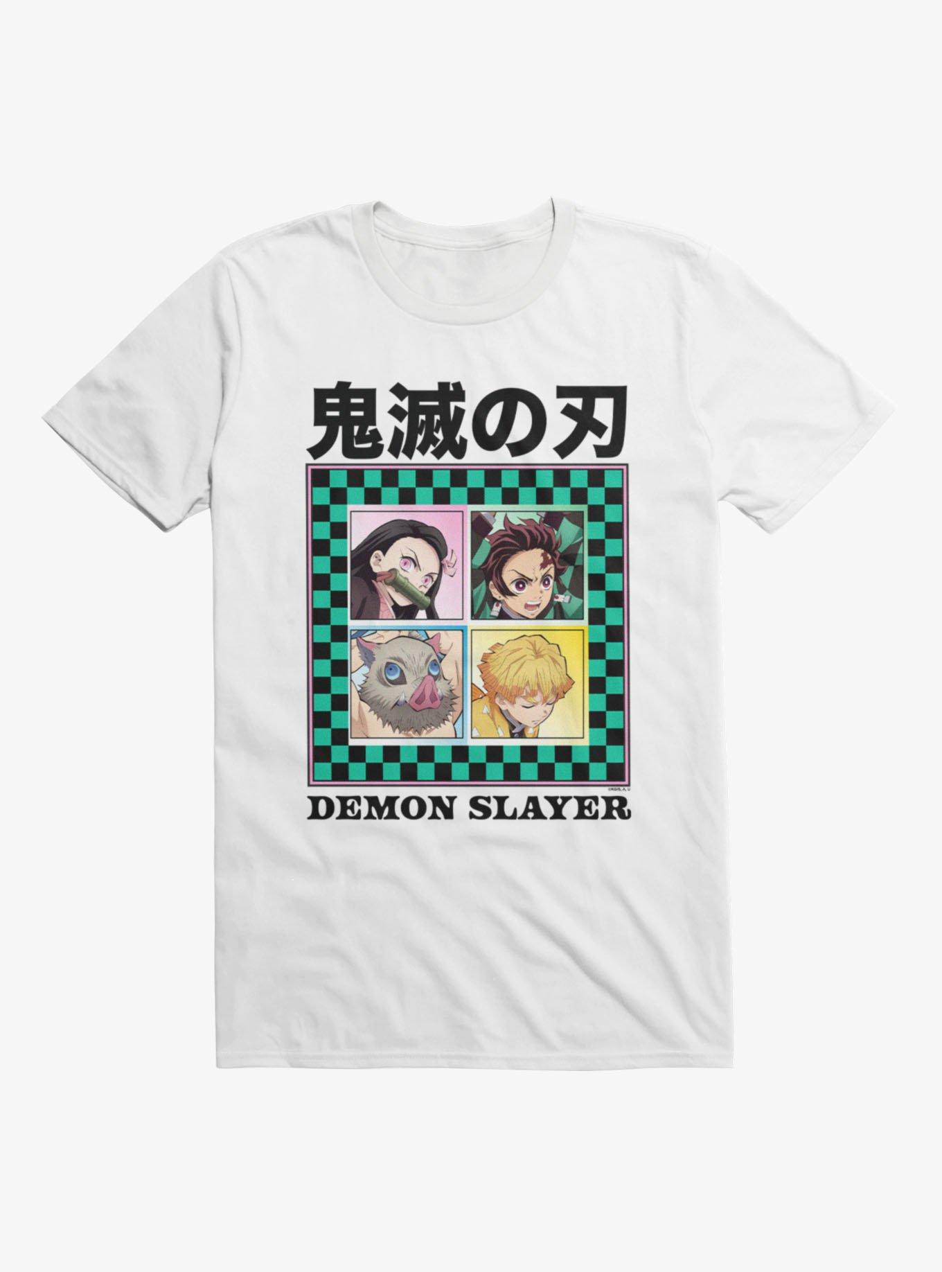 Demon Slayer: Kimetsu No Yaiba Character Checker Boxes T-Shirt, , hi-res