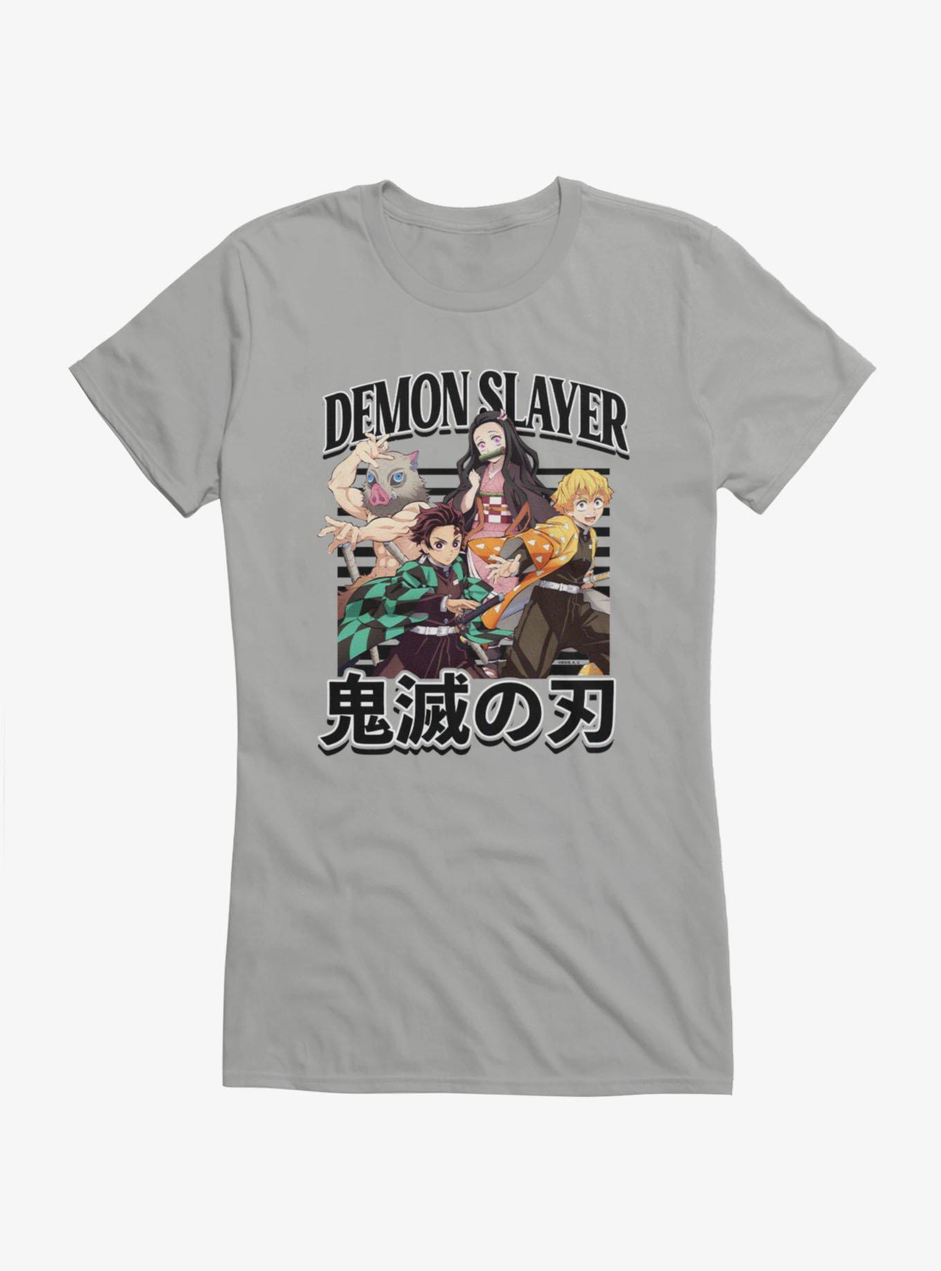 Demon Slayer: Kimetsu No Yaiba Group Girls T-Shirt, SPORT GRAY, hi-res