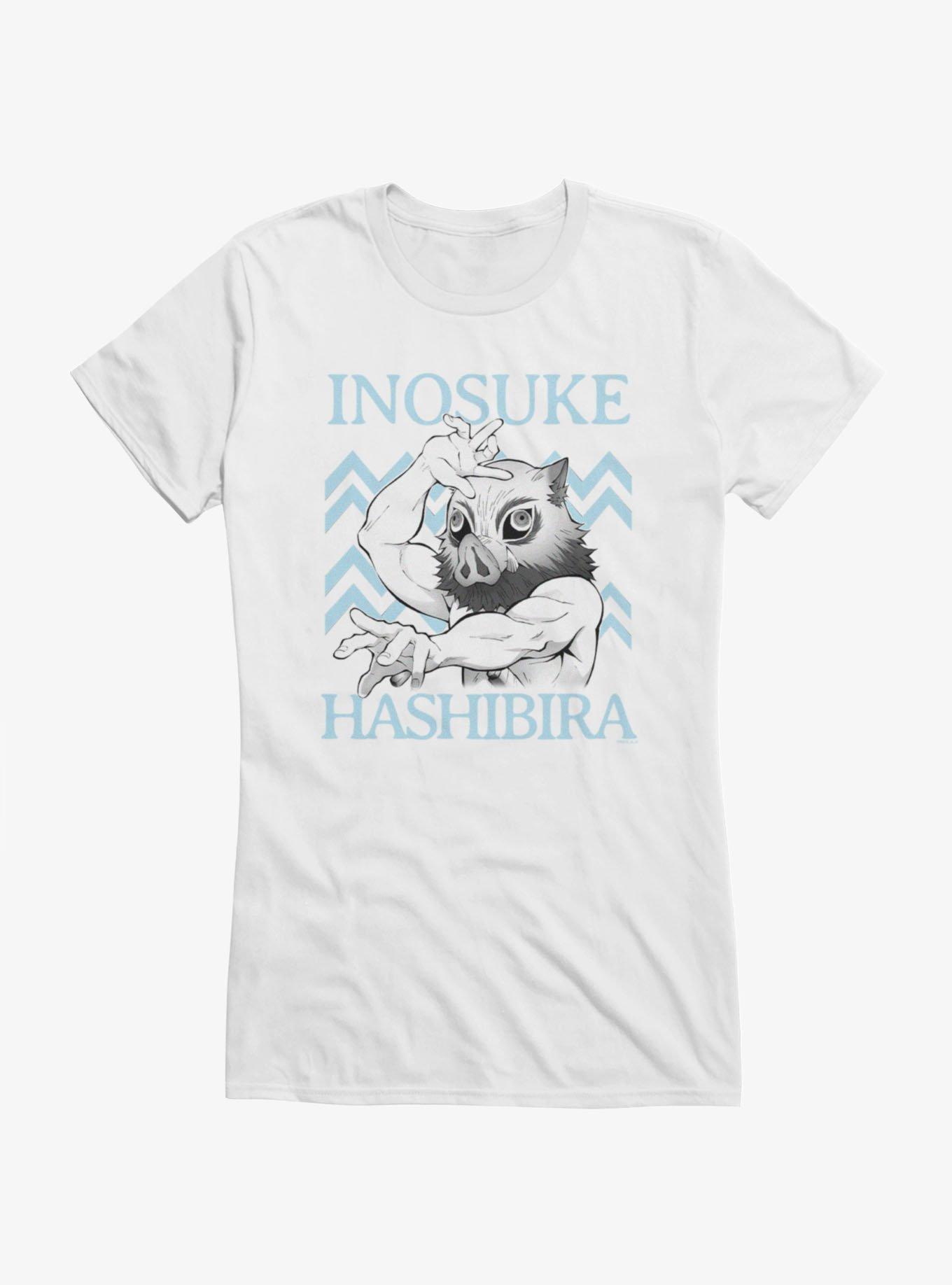 Demon Slayer: Kimetsu No Yaiba Inosuke Hashibira Chevron Girls T-Shirt