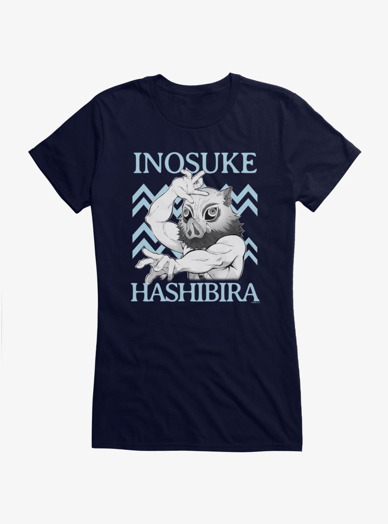 Demon Slayer: Kimetsu No Yaiba Inosuke Hashibira Chevron Girls T-Shirt