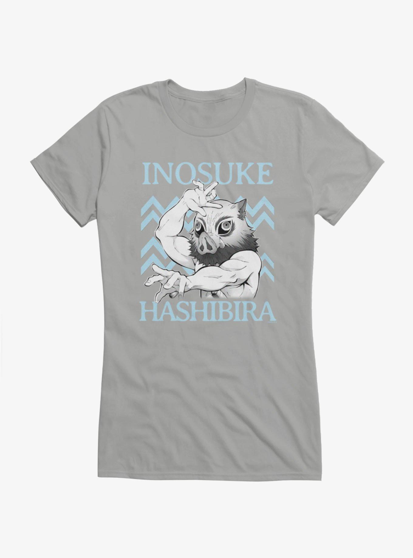 Demon Slayer: Kimetsu No Yaiba Inosuke Hashibira Chevron Girls T-Shirt