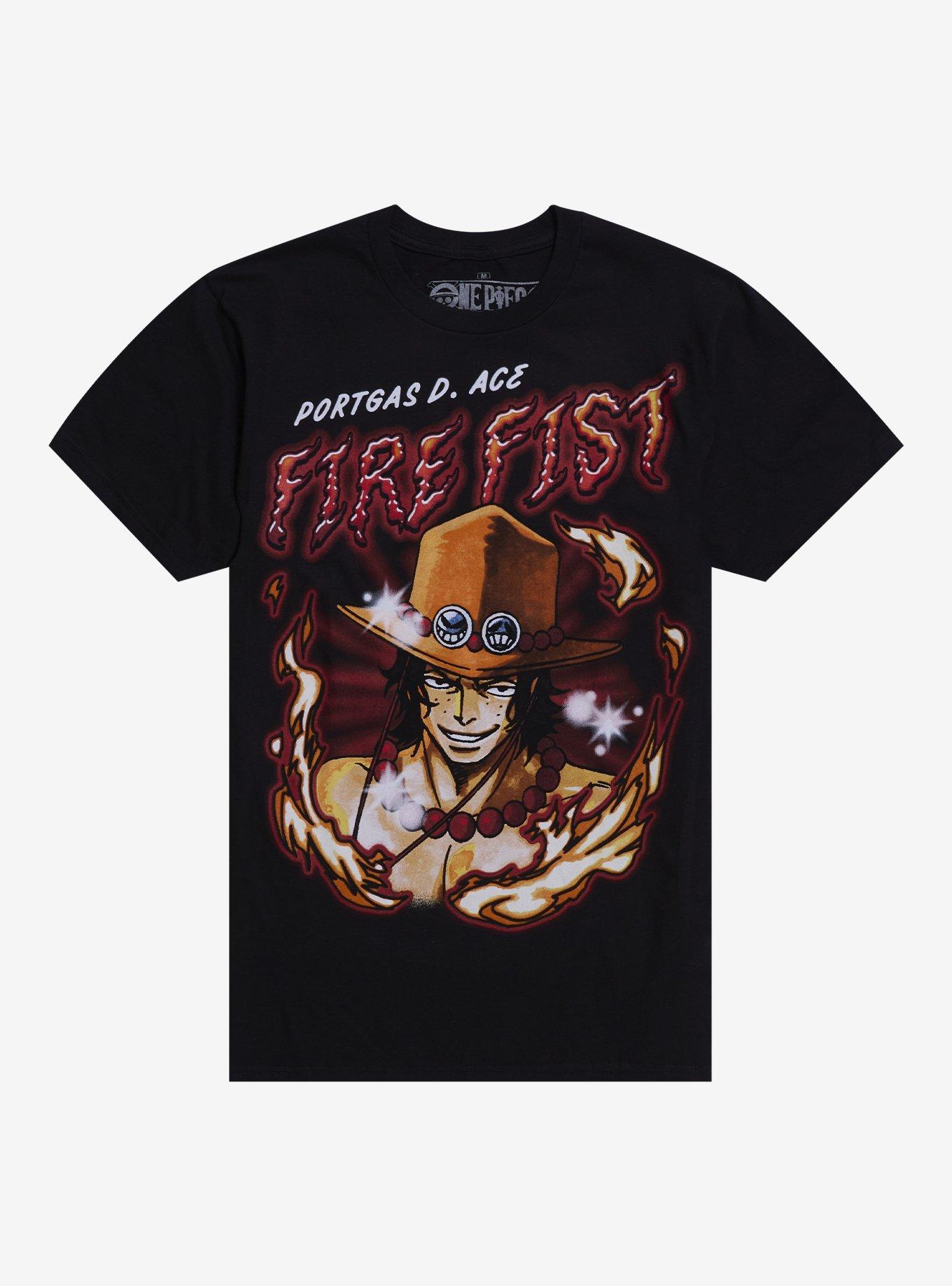 One Piece Ace Airbrush Art Jumbo Print T-Shirt, , hi-res