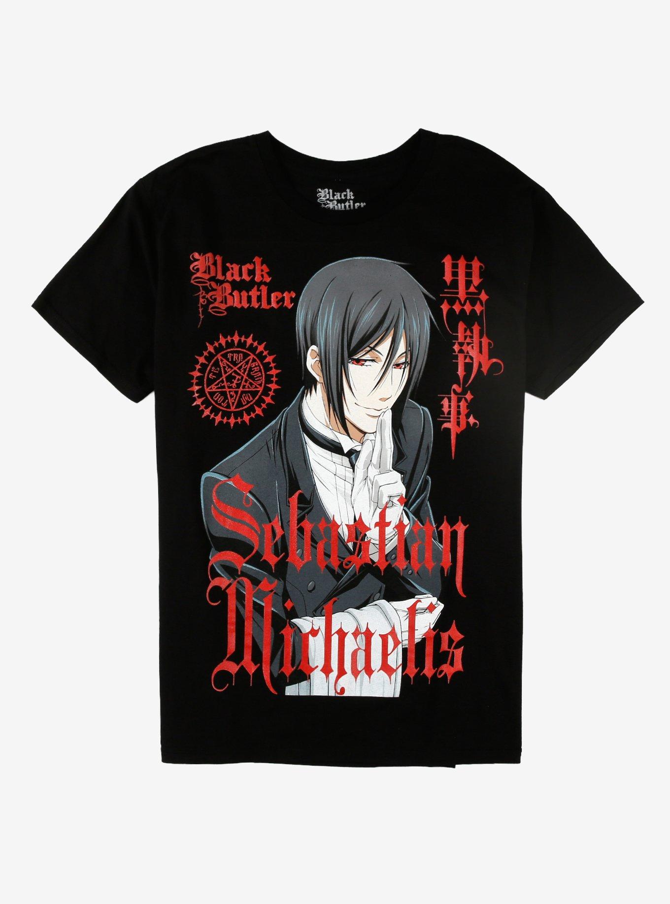Black Butler Sebastian Jumbo Print T-Shirt, , hi-res
