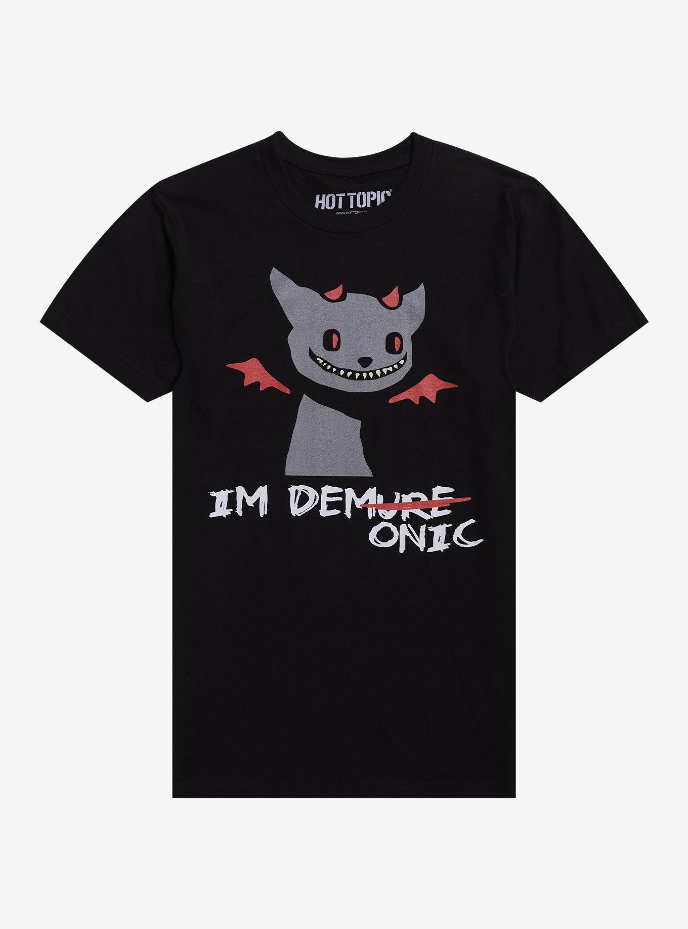 Demure Demonic Cat T-Shirt, , hi-res