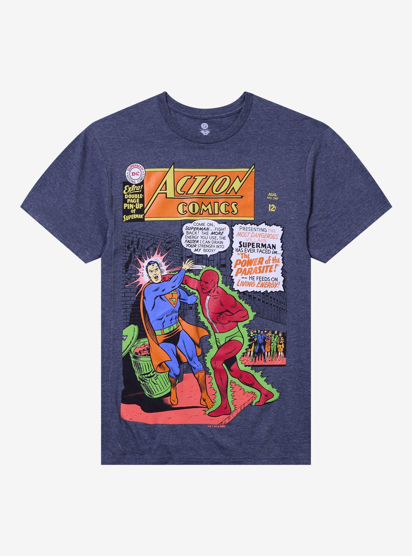 DC Comics Superman Vs. Parasite Comic T-Shirt, , hi-res