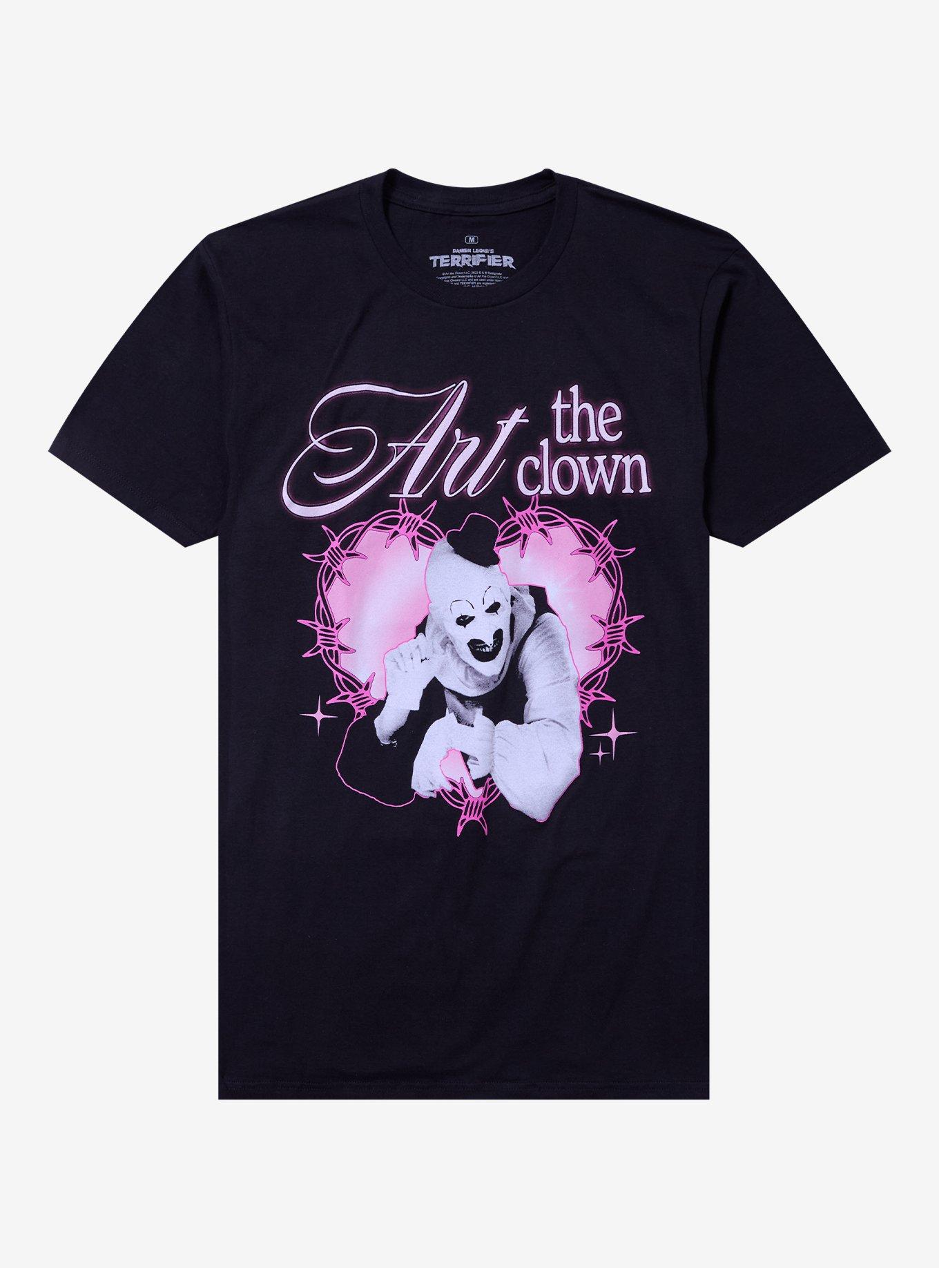 Terrifier Art The Clown Barbed Wire Heart T-Shirt, , hi-res