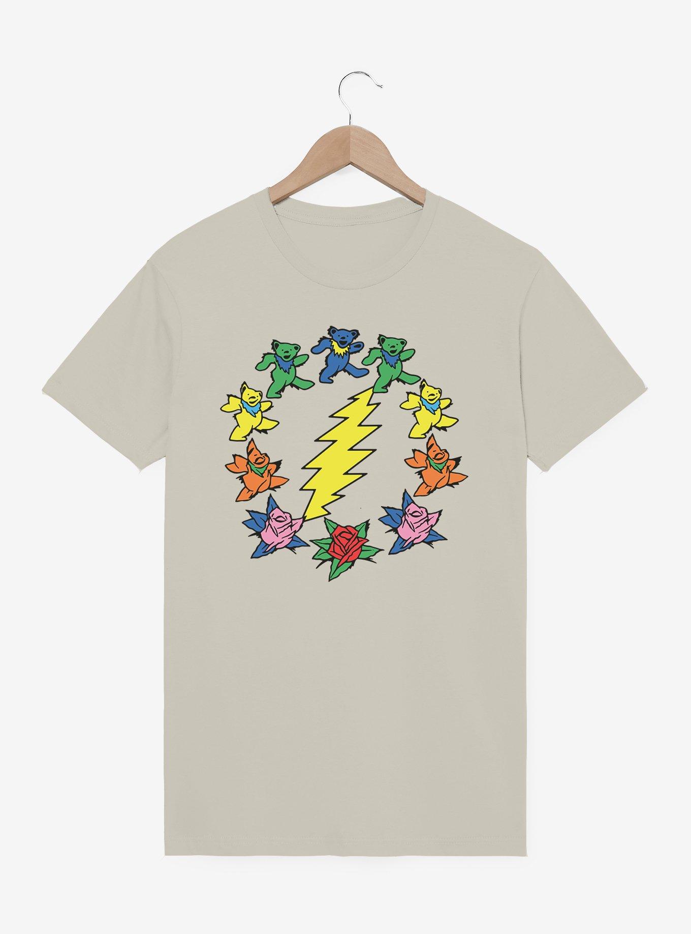 The Greatful Dead Dancing Bear Bolt Logo T-Shirt, , hi-res