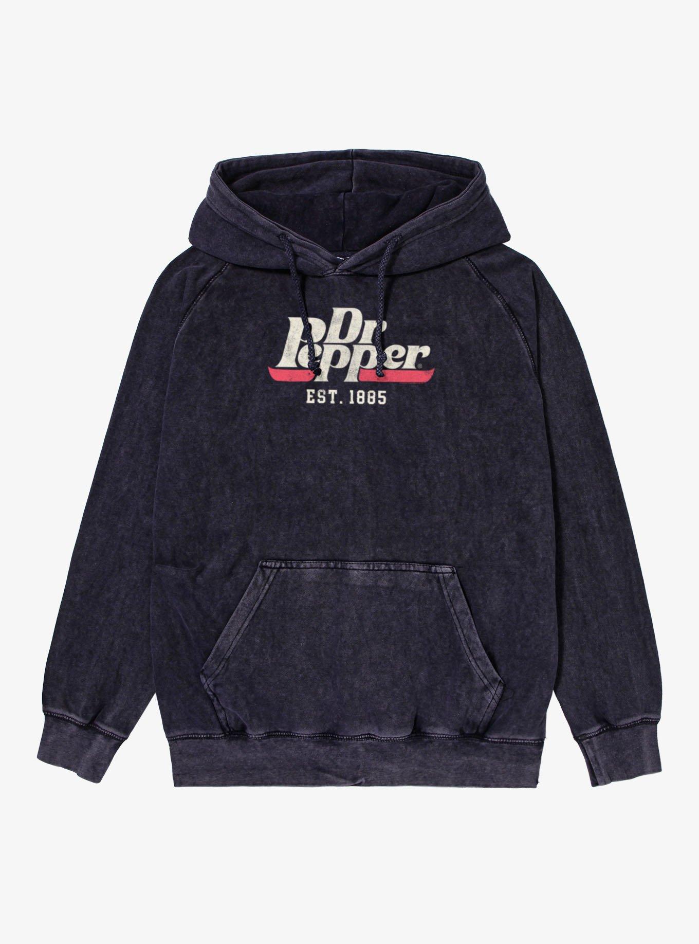 Dr. Pepper Logo Mineral Wash Hoodie Hot Topic Exclusive, , hi-res