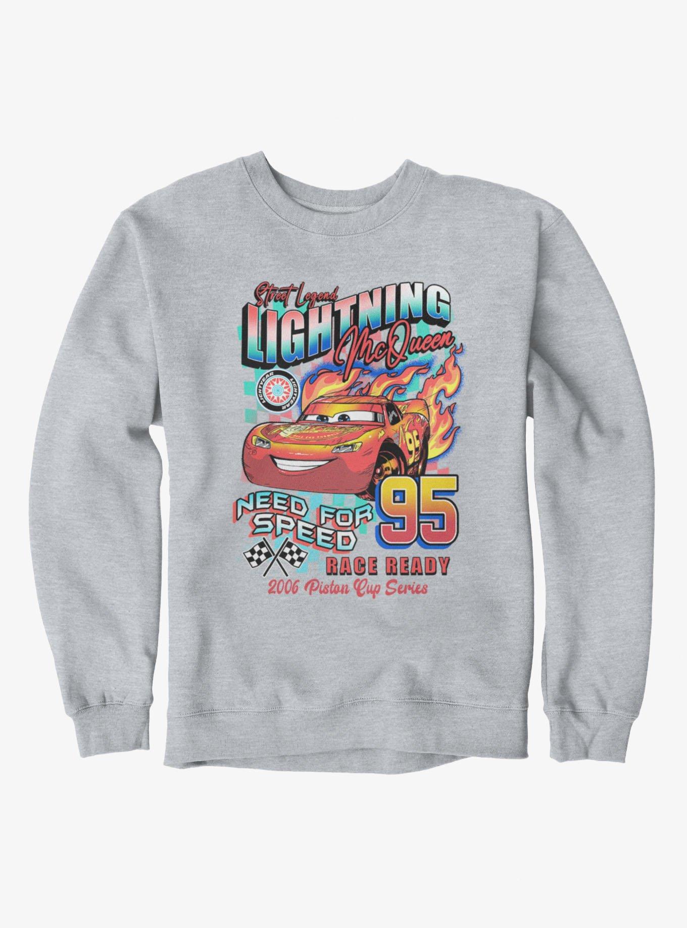 Disney Pixar Cars Lightning McQueen Racing Sweatshirt Hot Topic Exclusive